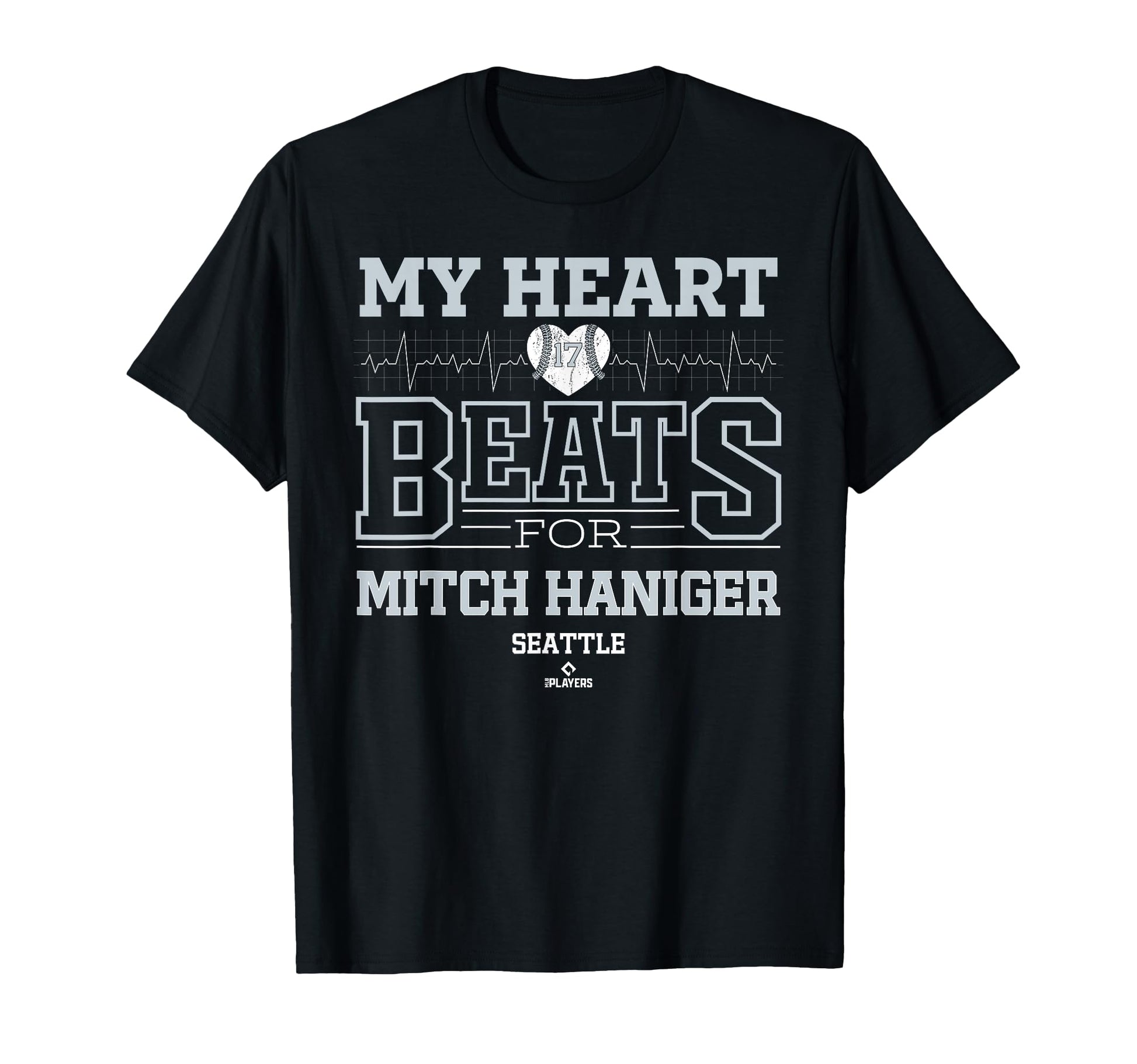 My Heart Beats Mitch Haniger Seattle T-Shirt - Unique Graphic for Adults - T-Shirt, Sweatshirt, Hoodie