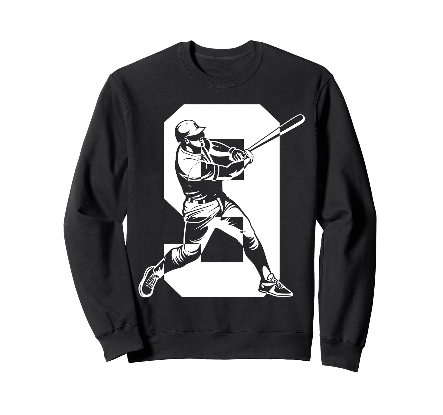 Number 9 Years Baseball 9Th Sweatshirt - Custom Art Print Men Women - T-Shirt, Sweatshirt, Hoodie