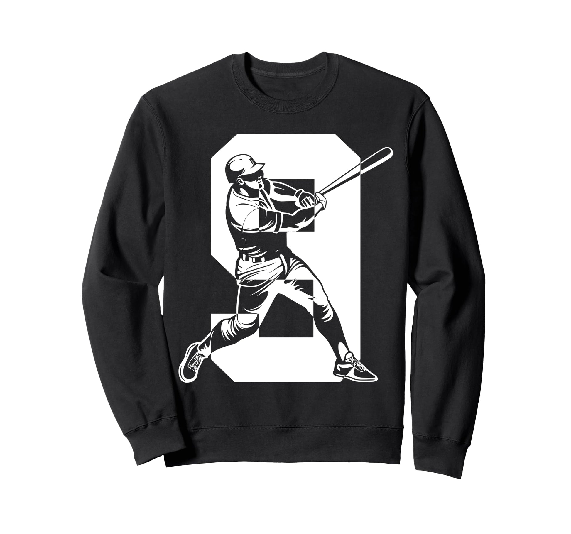 Number 9 Years Baseball 9Th Sweatshirt - Custom Art Print Men Women - T-Shirt, Sweatshirt, Hoodie