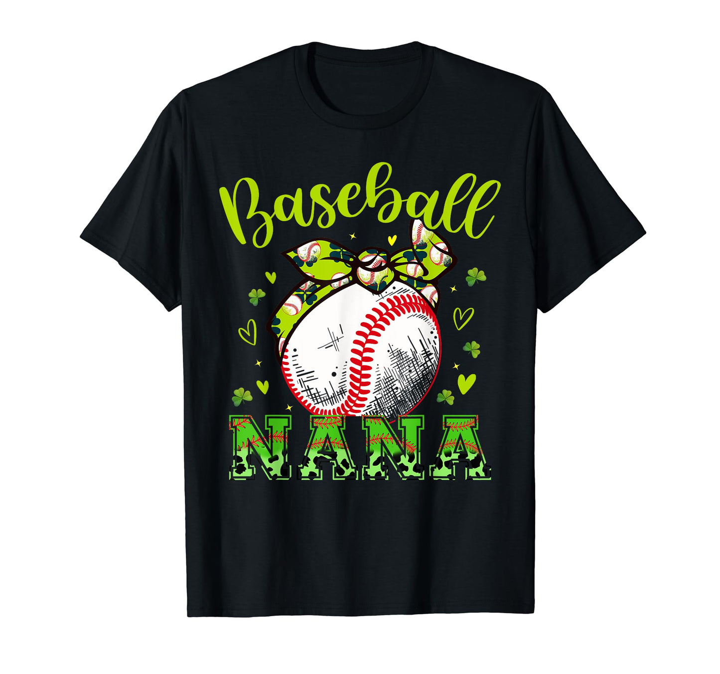 Baseball Nana Headband Leopard T-Shirt - Unique Graphic for Adults - T-Shirt, Sweatshirt, Hoodie