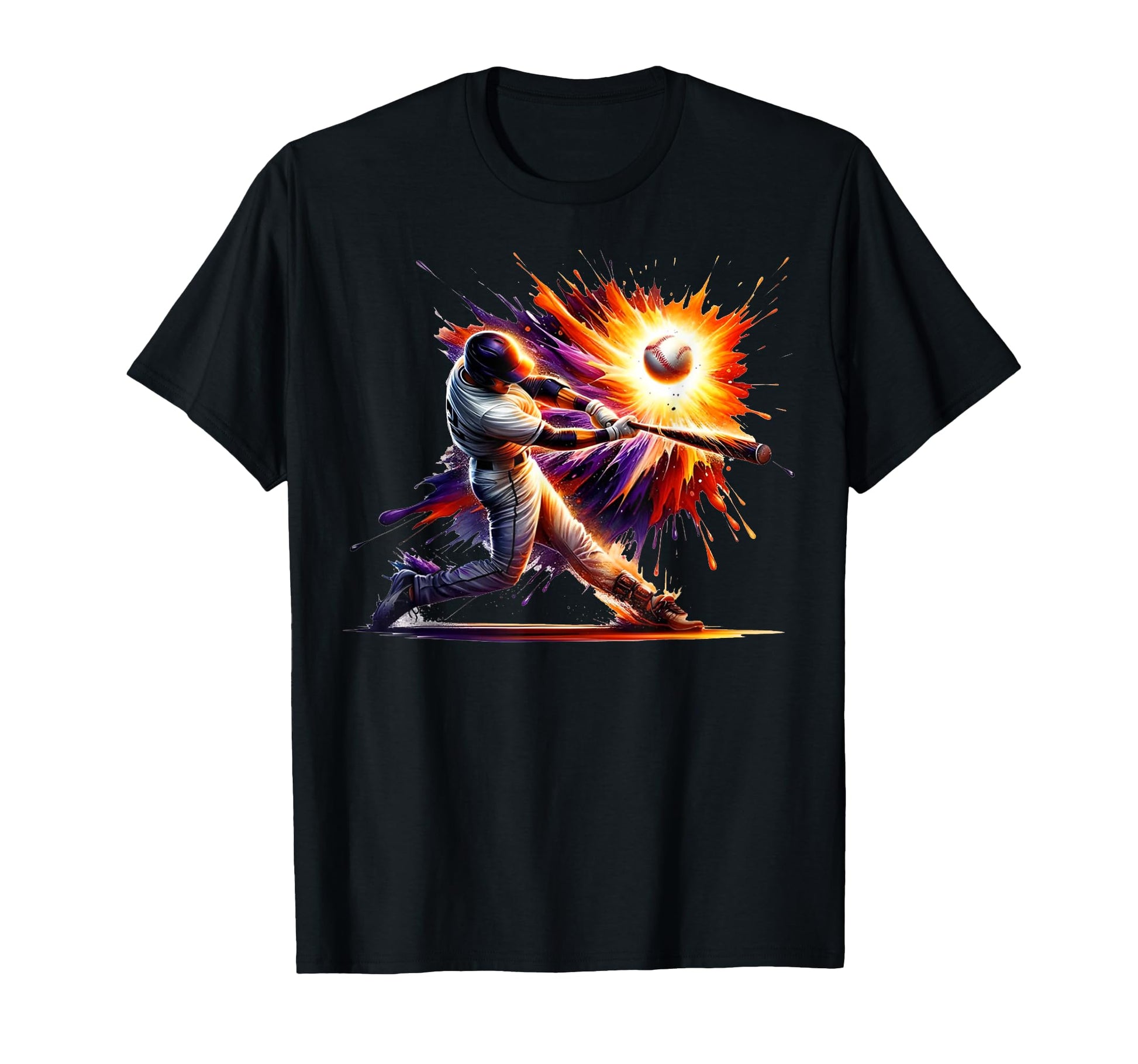 Baseball Batter Hitting Homerun Player T-Shirt - Fun Novelty Design Unisex - T-Shirt, Sweatshirt, Hoodie
