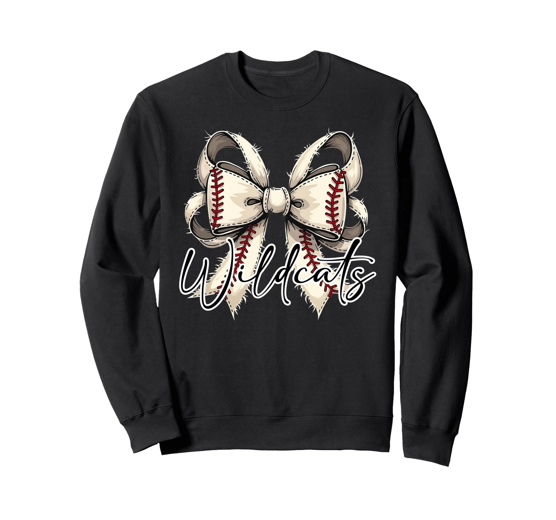 Wildcats Baseball Coquette Bow Sweatshirt - Streetwear Style Men Women - T-Shirt, Sweatshirt, Hoodie