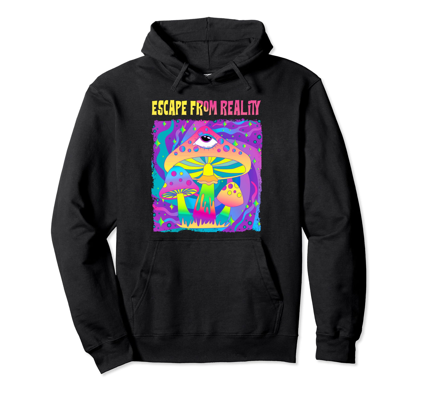 Magic Mushrooms Psychedelic Trip Hoodie - Custom Art Print for Adults - T-Shirt, Sweatshirt, Hoodie