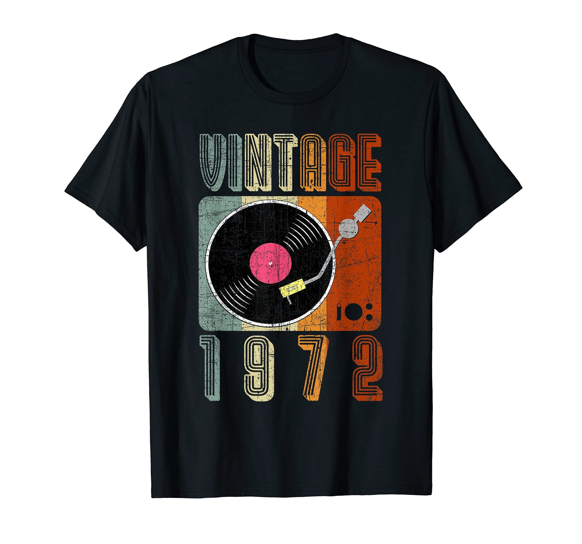1972 Record Player 49Th Birthday Vinyl T-Shirt - Graphic Print for Adults - T-Shirt, Sweatshirt, Hoodie