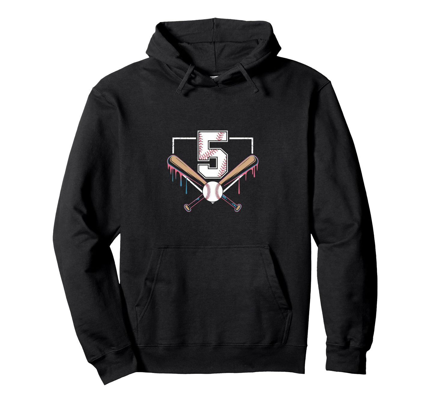 5Th Birthday Baseball Home Ice Cream Hoodie - Streetwear Style for Adults - T-Shirt, Sweatshirt, Hoodie