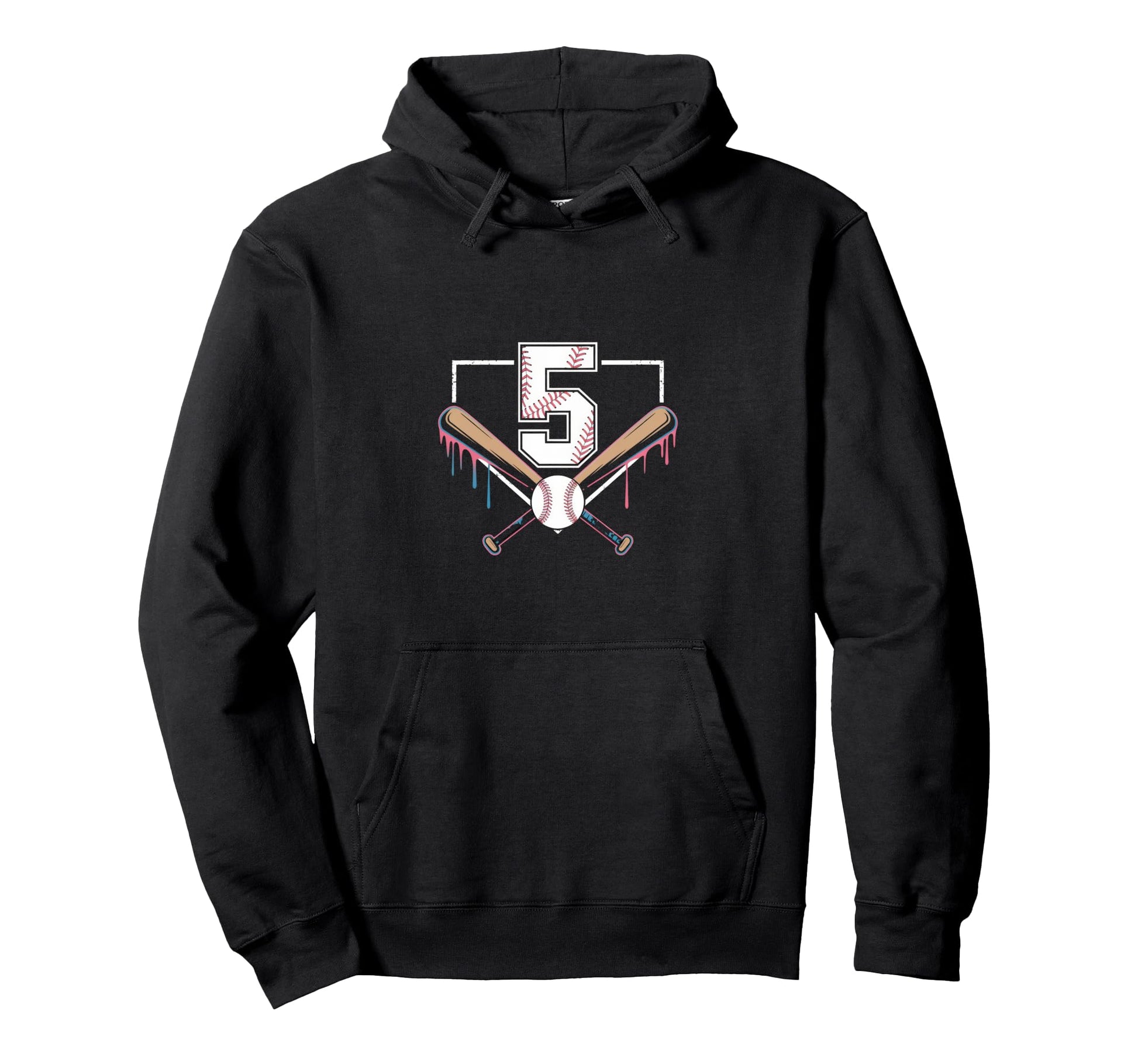 5Th Birthday Baseball Home Ice Cream Hoodie - Streetwear Style for Adults - T-Shirt, Sweatshirt, Hoodie