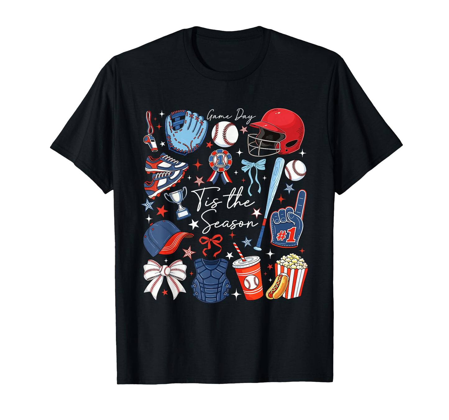 Coquette Tis Season Baseball Game Day T-Shirt - Custom Art Print Unisex - T-Shirt, Sweatshirt, Hoodie