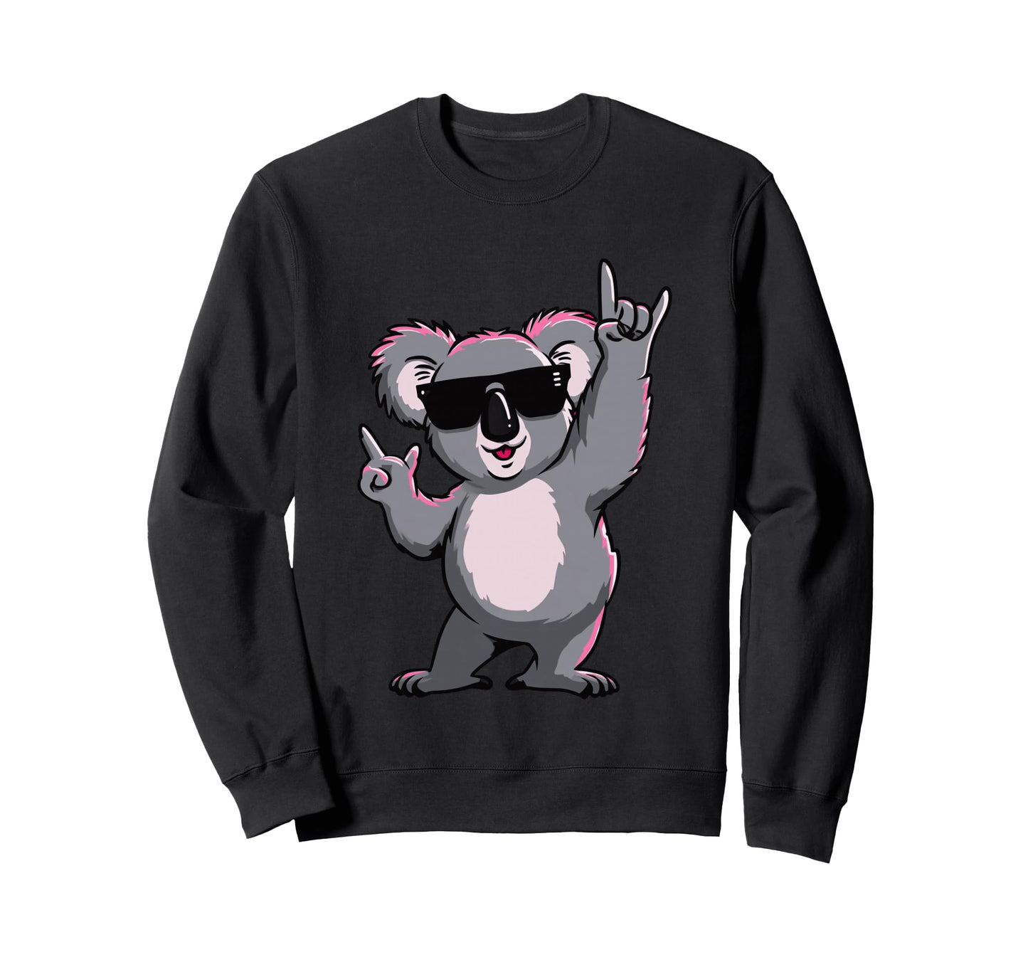 Koala Rock Hand Sign Sunglasses Sweatshirt - Streetwear Style Unisex - T-Shirt, Sweatshirt, Hoodie