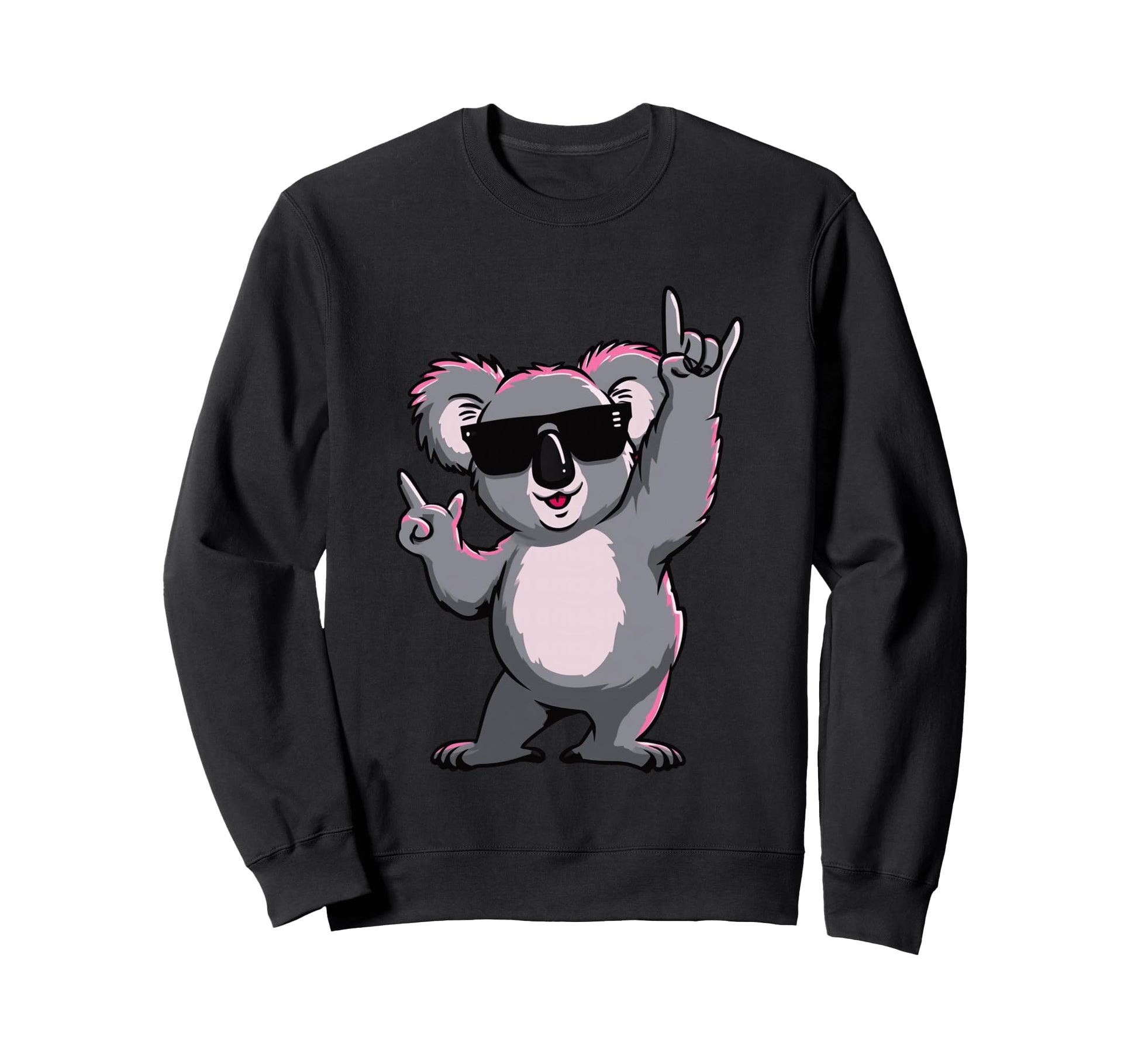 Koala Rock Hand Sign Sunglasses Sweatshirt - Streetwear Style Unisex - T-Shirt, Sweatshirt, Hoodie
