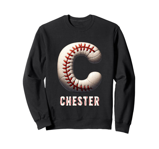 Baseball Home Run Emilian Initial Sweatshirt - Minimalist Print Men Women - T-Shirt, Sweatshirt, Hoodie