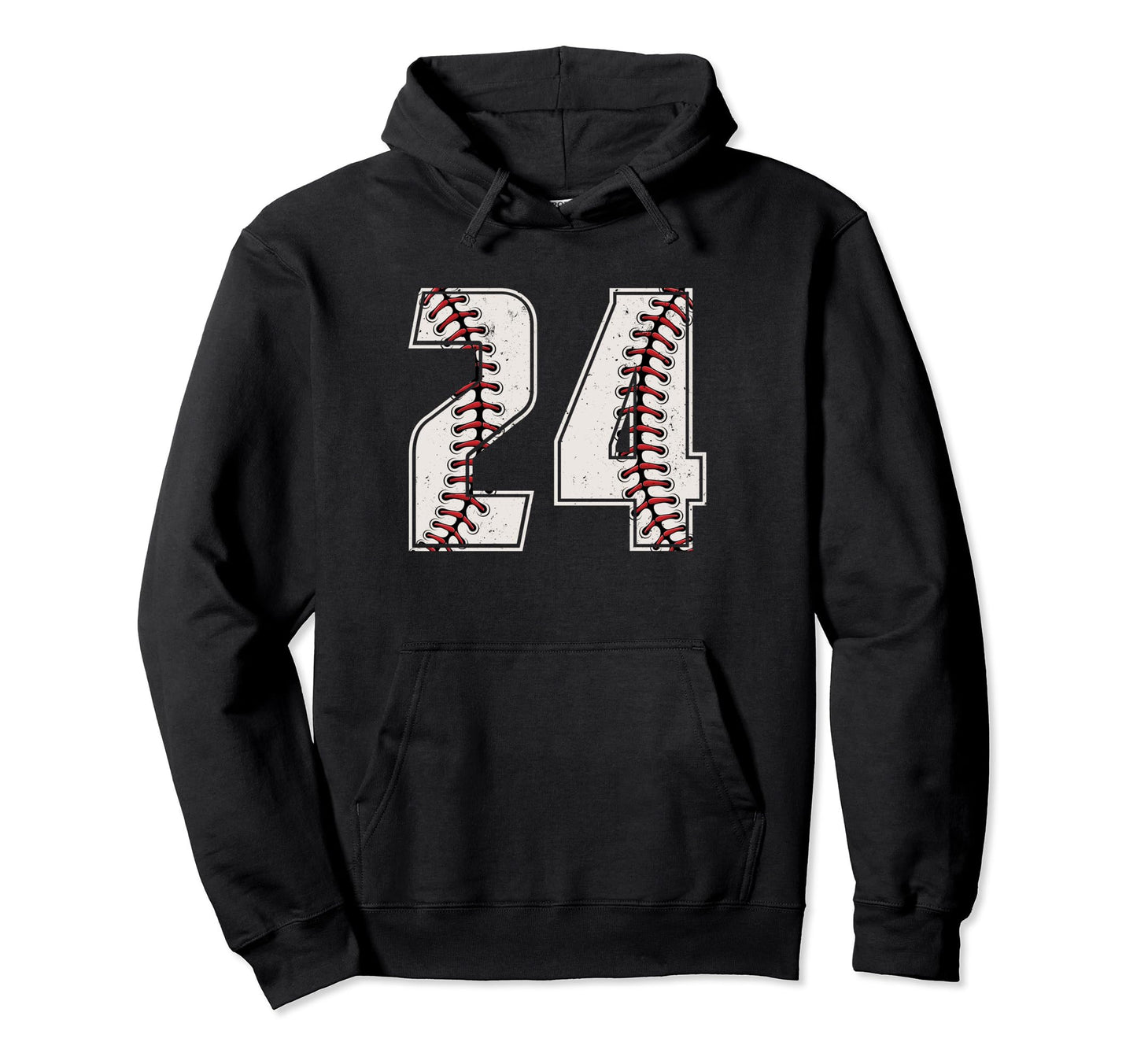 Baseball Player Number 24 Twenty Four Hoodie - Custom Art Print for Adults - T-Shirt, Sweatshirt, Hoodie