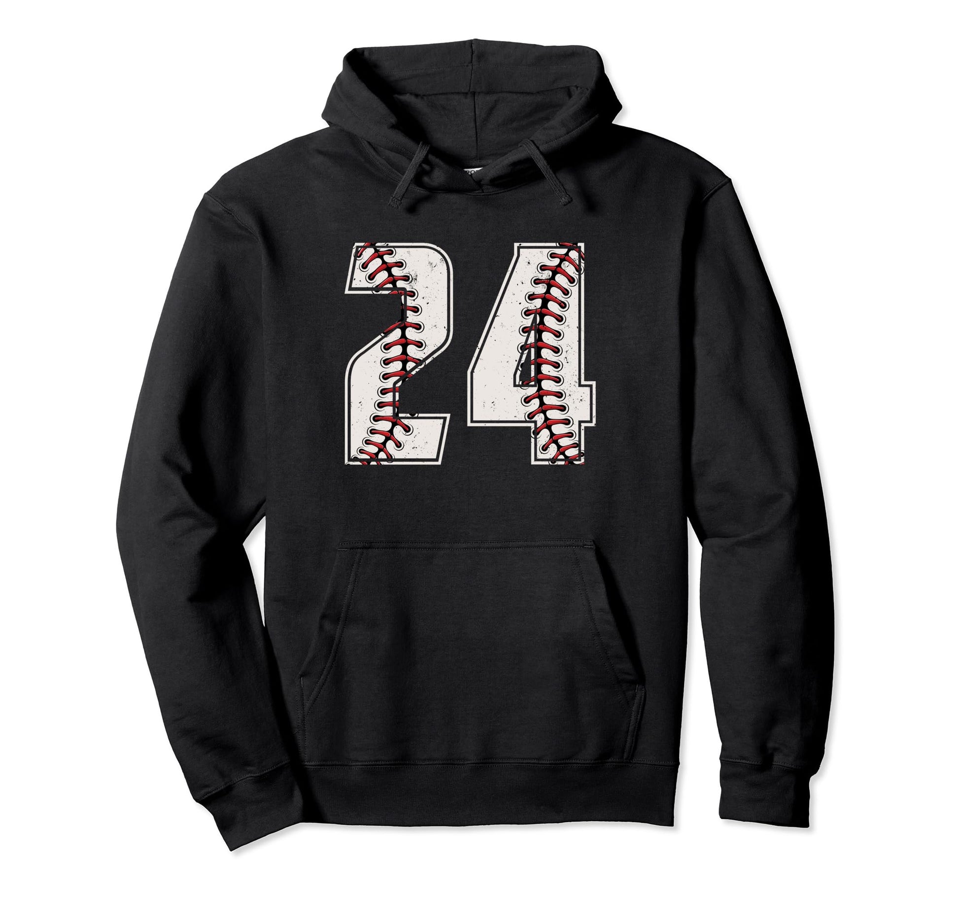 Baseball Player Number 24 Twenty Four Hoodie - Custom Art Print for Adults - T-Shirt, Sweatshirt, Hoodie