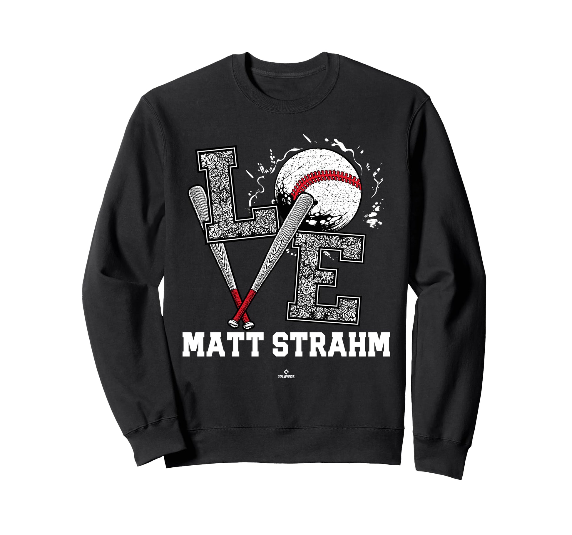 Distressed Baseball Love Matt Sweatshirt - Casual Everyday Wear Unisex - T-Shirt, Sweatshirt, Hoodie