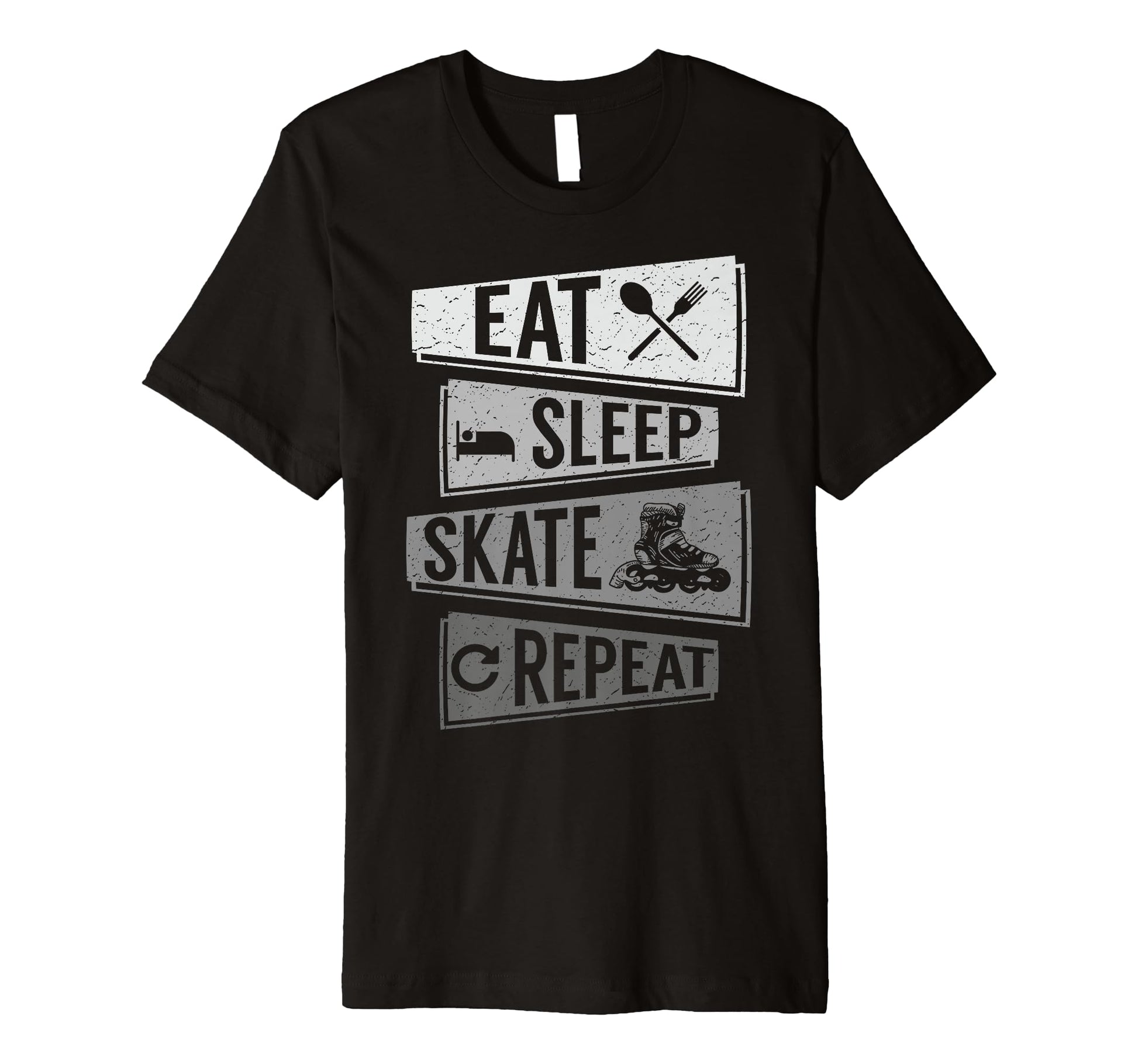 Funny Roller Skating Eat Sleep Skate T-Shirt - Trendy Graphic Men Women - T-Shirt, Sweatshirt, Hoodie