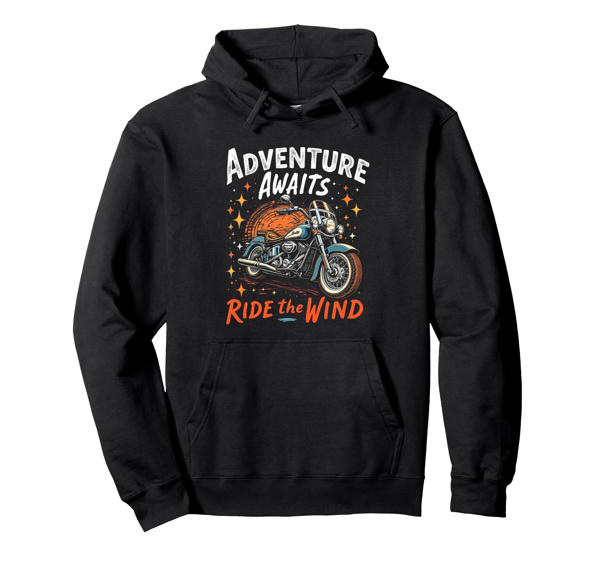 Adventure Awaits Ride Wind Motorcycle Hoodie - Streetwear Style Men Women - T-Shirt, Sweatshirt, Hoodie