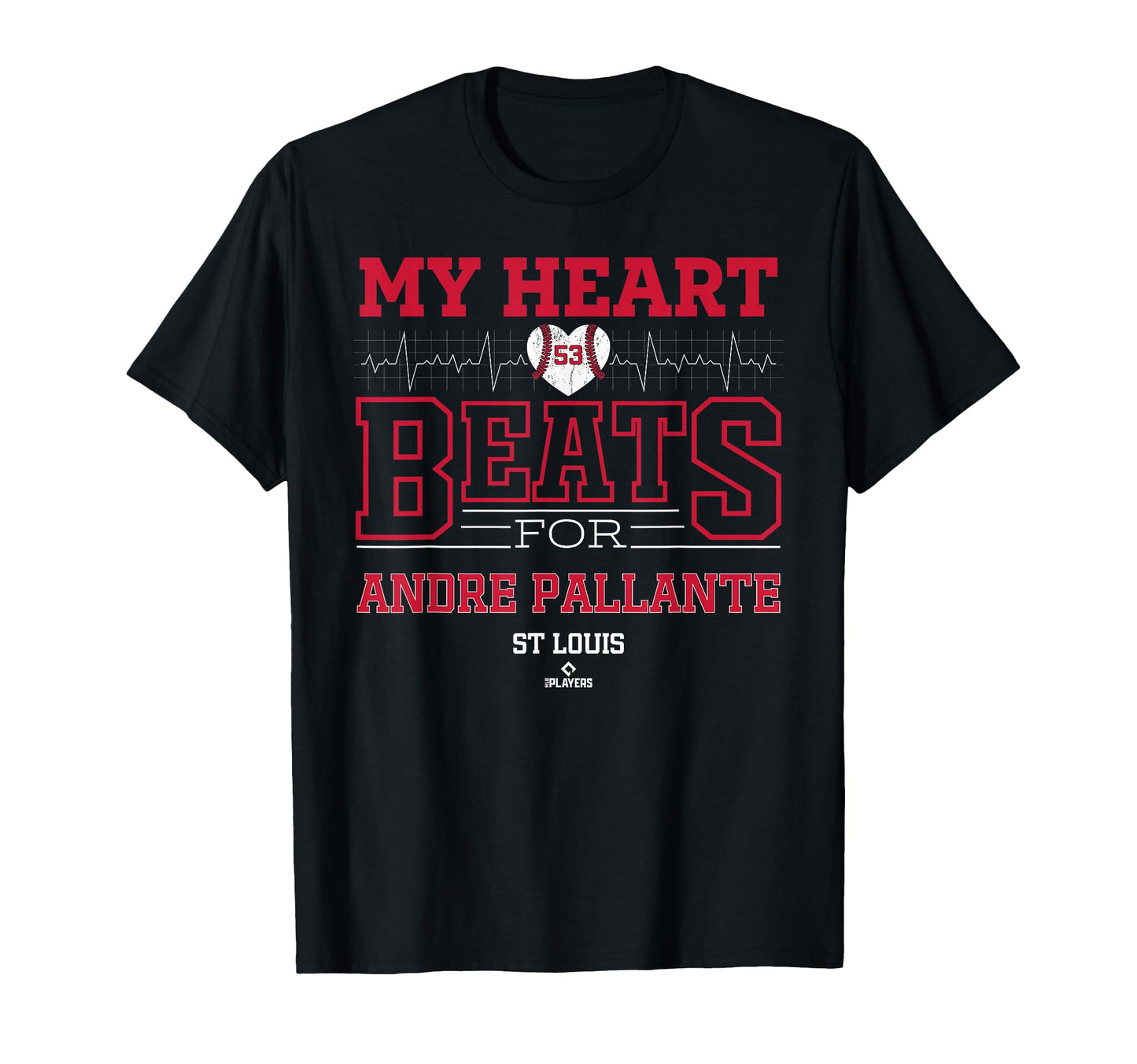 My Heart Beats Andre Pallante St T-Shirt - Minimalist Print for Adults - T-Shirt, Sweatshirt, Hoodie