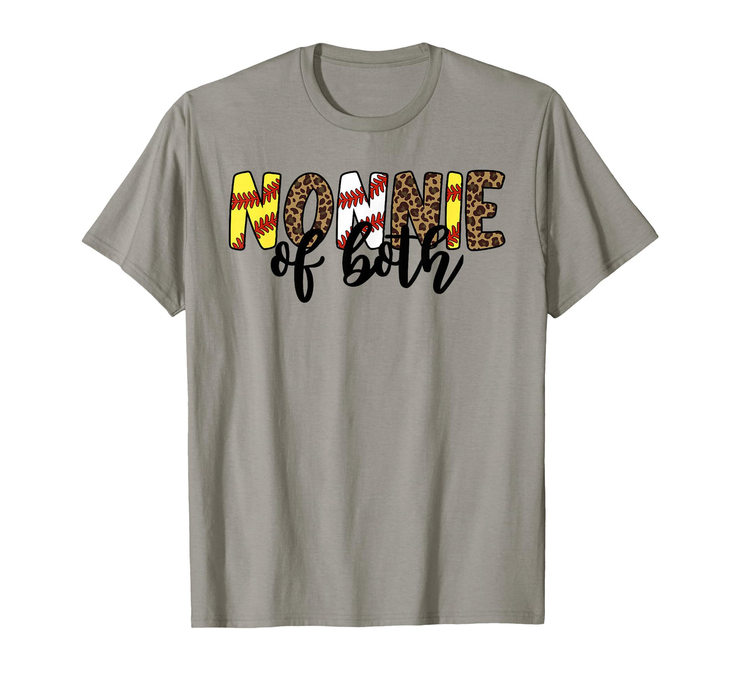 Leopard Nonnie Both Mothers Day Ballpark T-Shirt - Custom Art Print Unisex - T-Shirt, Sweatshirt, Hoodie
