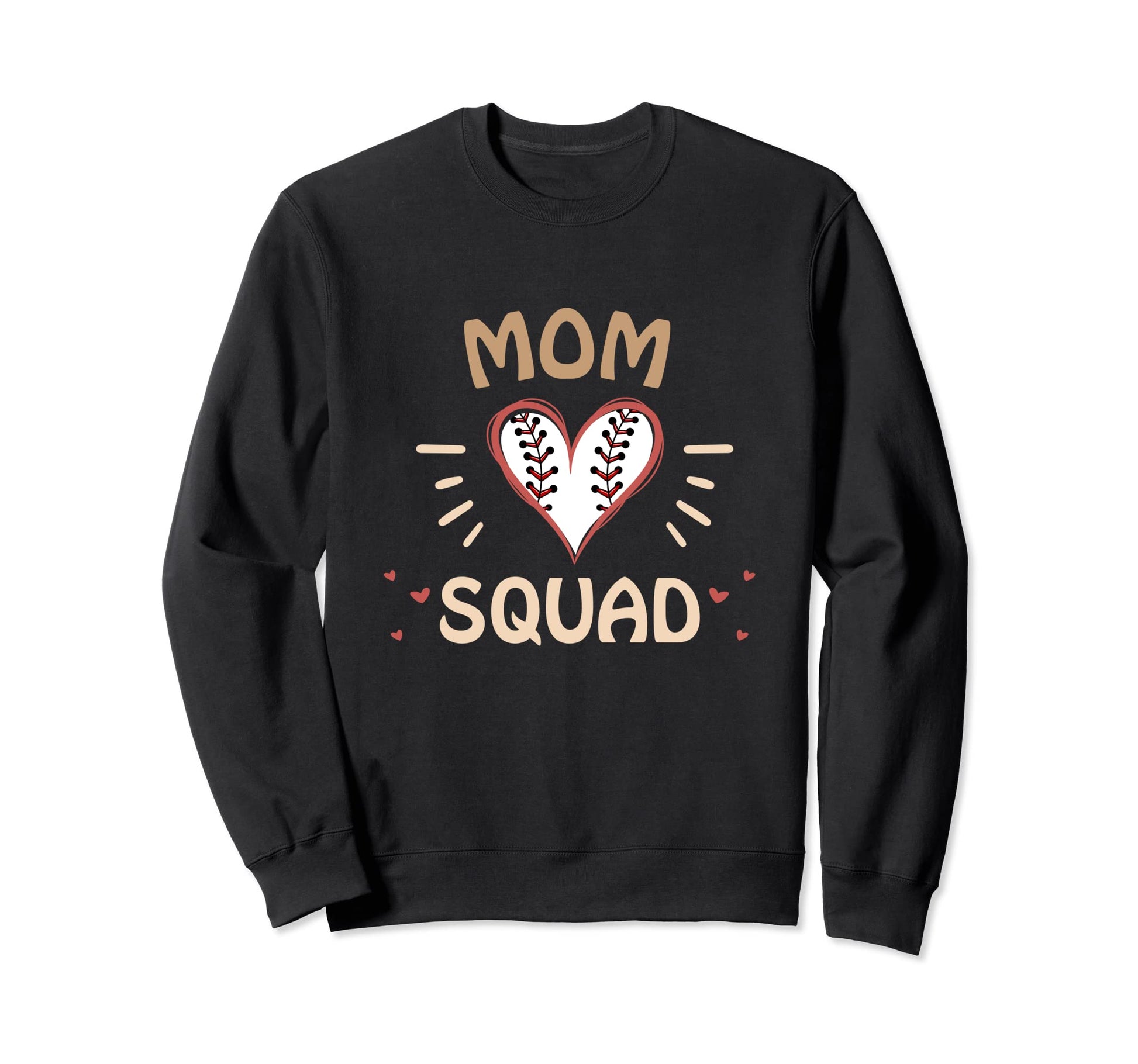 Mom Squad Funny Baseball Love Sweatshirt - Custom Art Print for Adults - T-Shirt, Sweatshirt, Hoodie