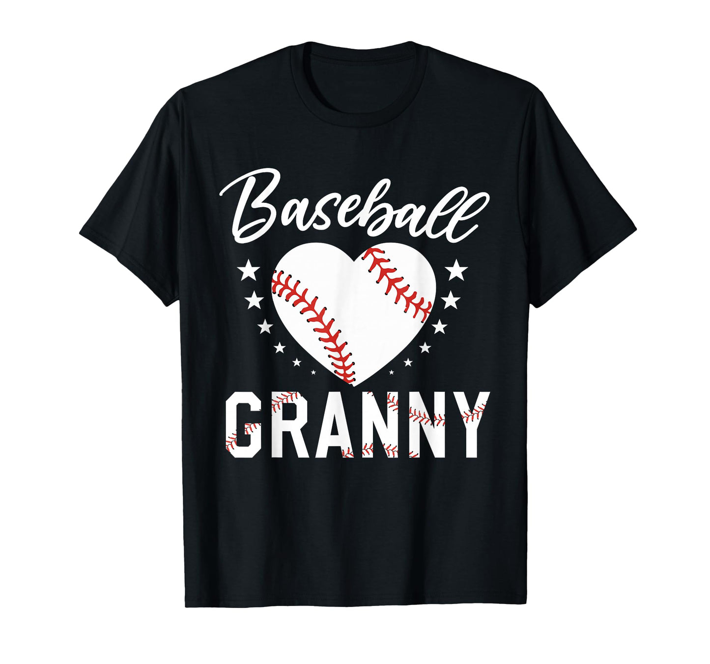 Baseball Granny Funny Heart Baseball T-Shirt - Novelty Apparel for Adults - T-Shirt, Sweatshirt, Hoodie