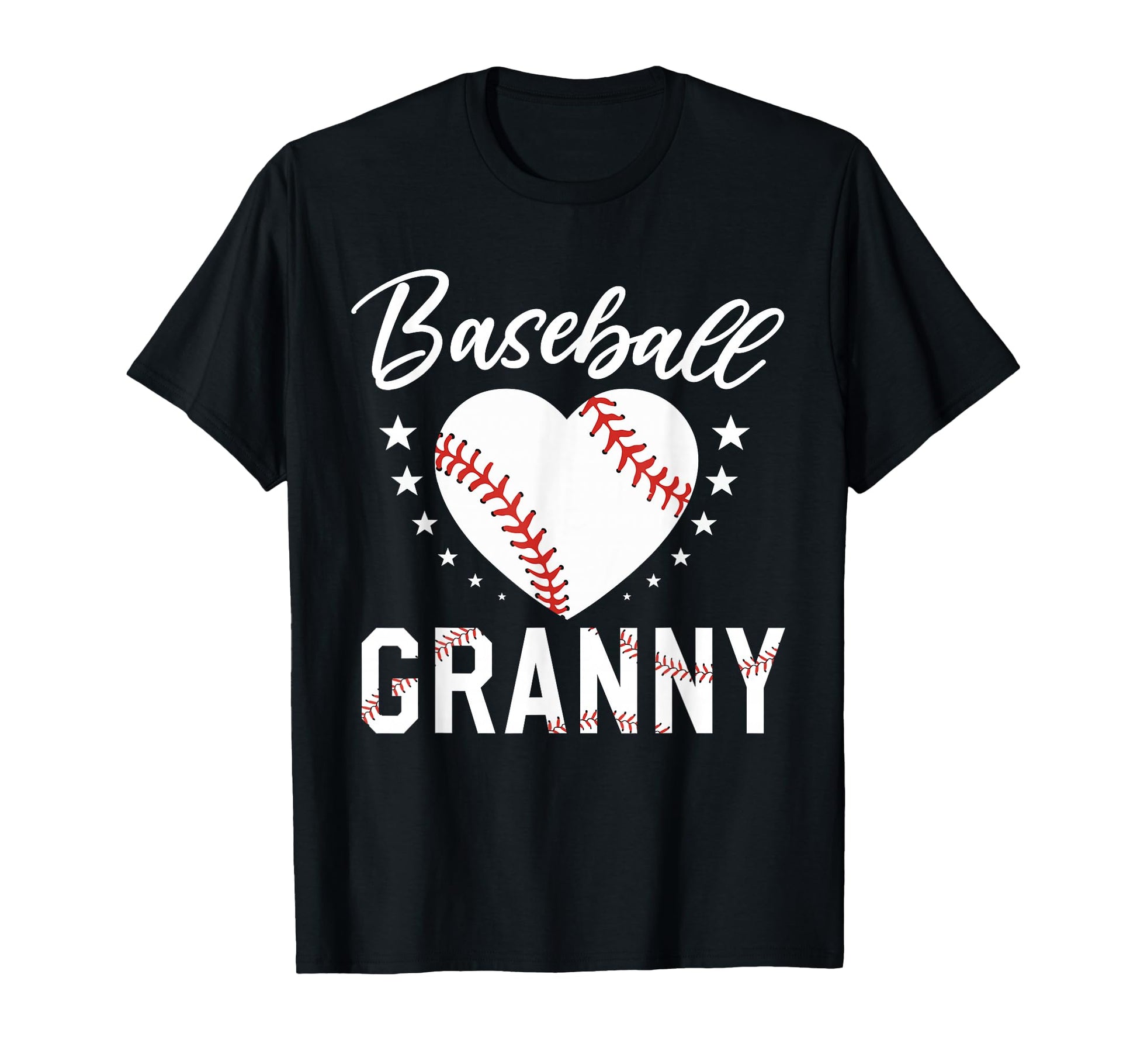 Baseball Granny Funny Heart Baseball T-Shirt - Novelty Apparel for Adults - T-Shirt, Sweatshirt, Hoodie
