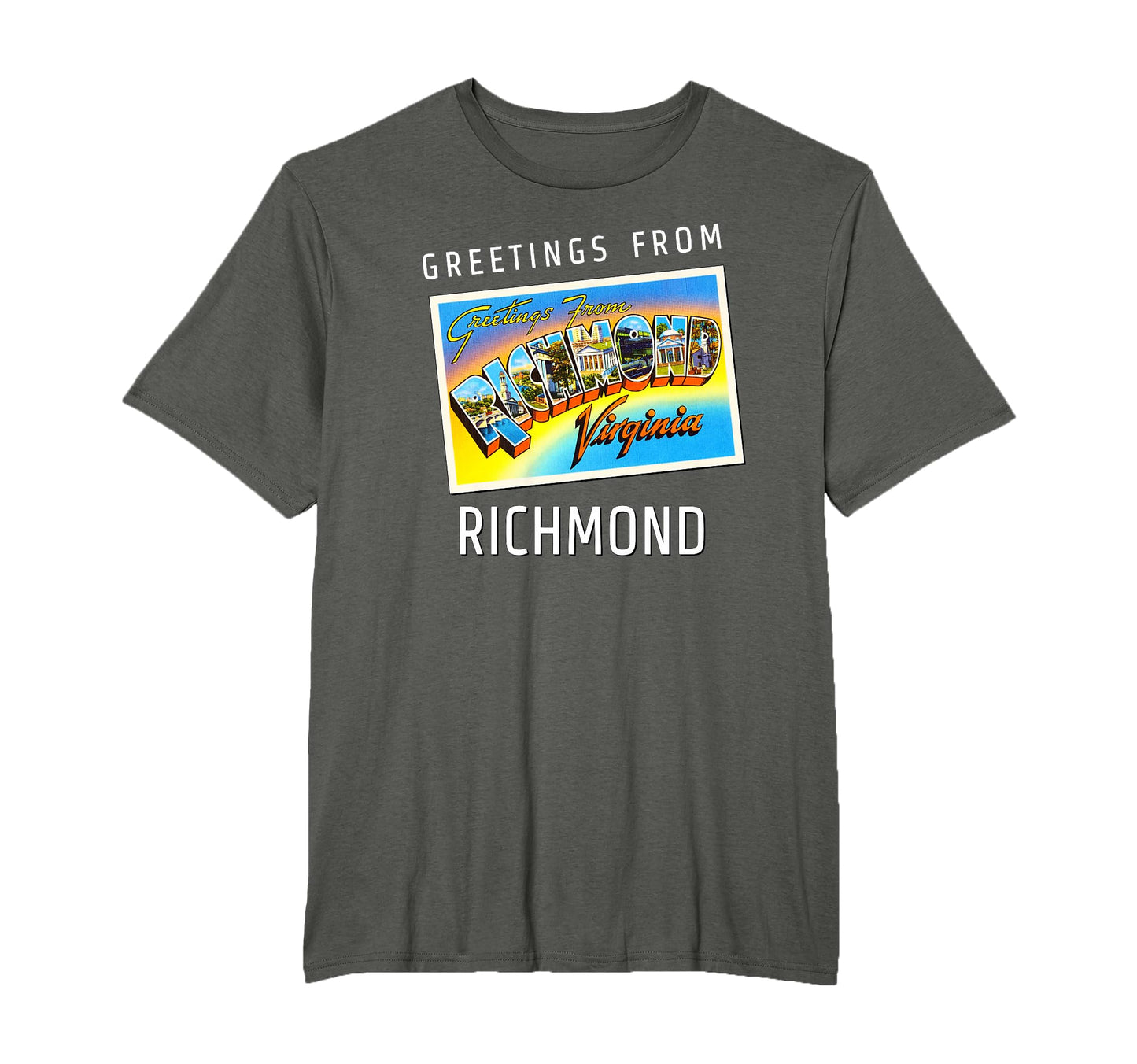 Richmond Virginia Va Travel Souvenir T-Shirt - Custom Art Print Unisex - T-Shirt, Sweatshirt, Hoodie