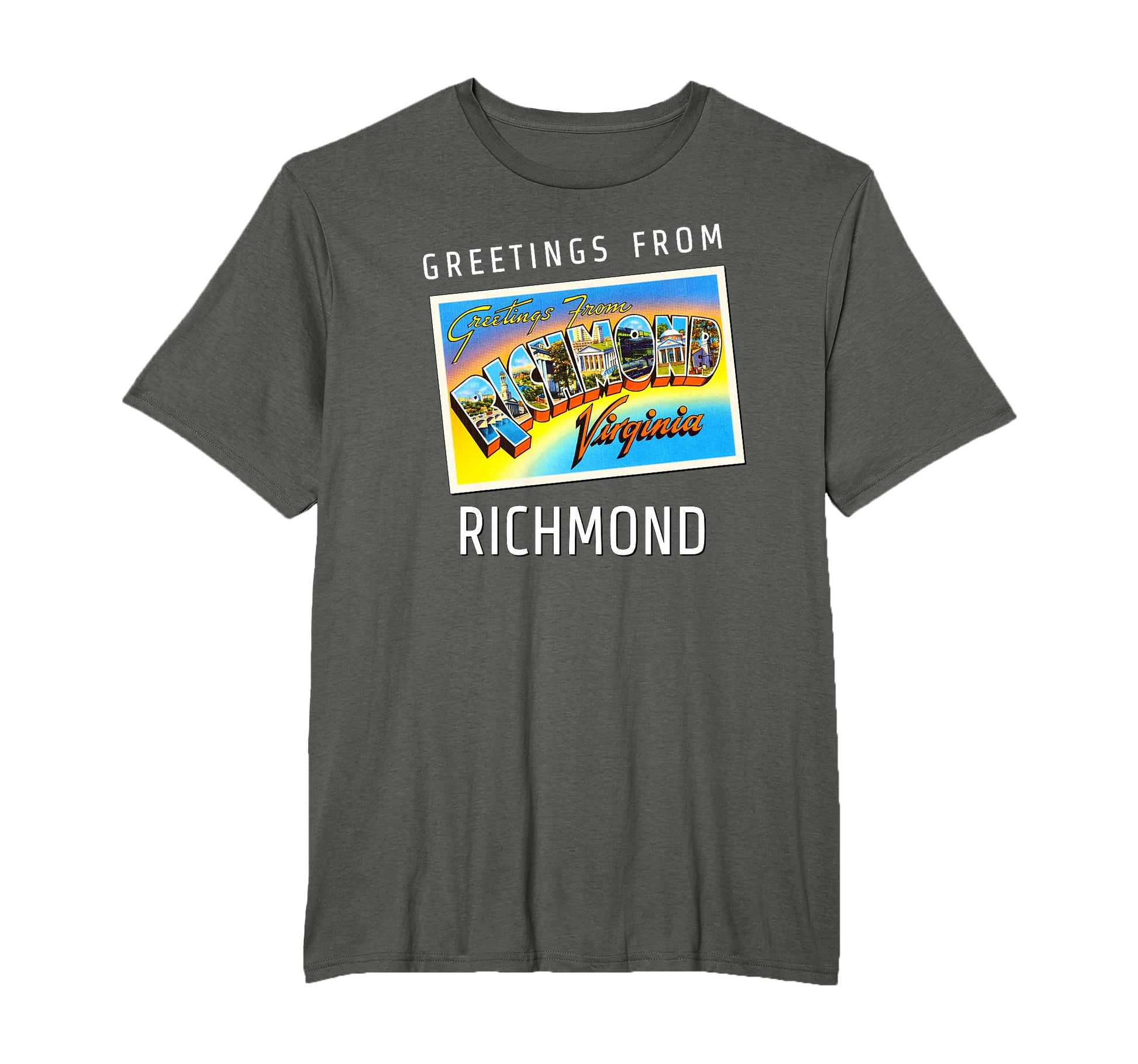 Richmond Virginia Va Travel Souvenir T-Shirt - Custom Art Print Unisex - T-Shirt, Sweatshirt, Hoodie