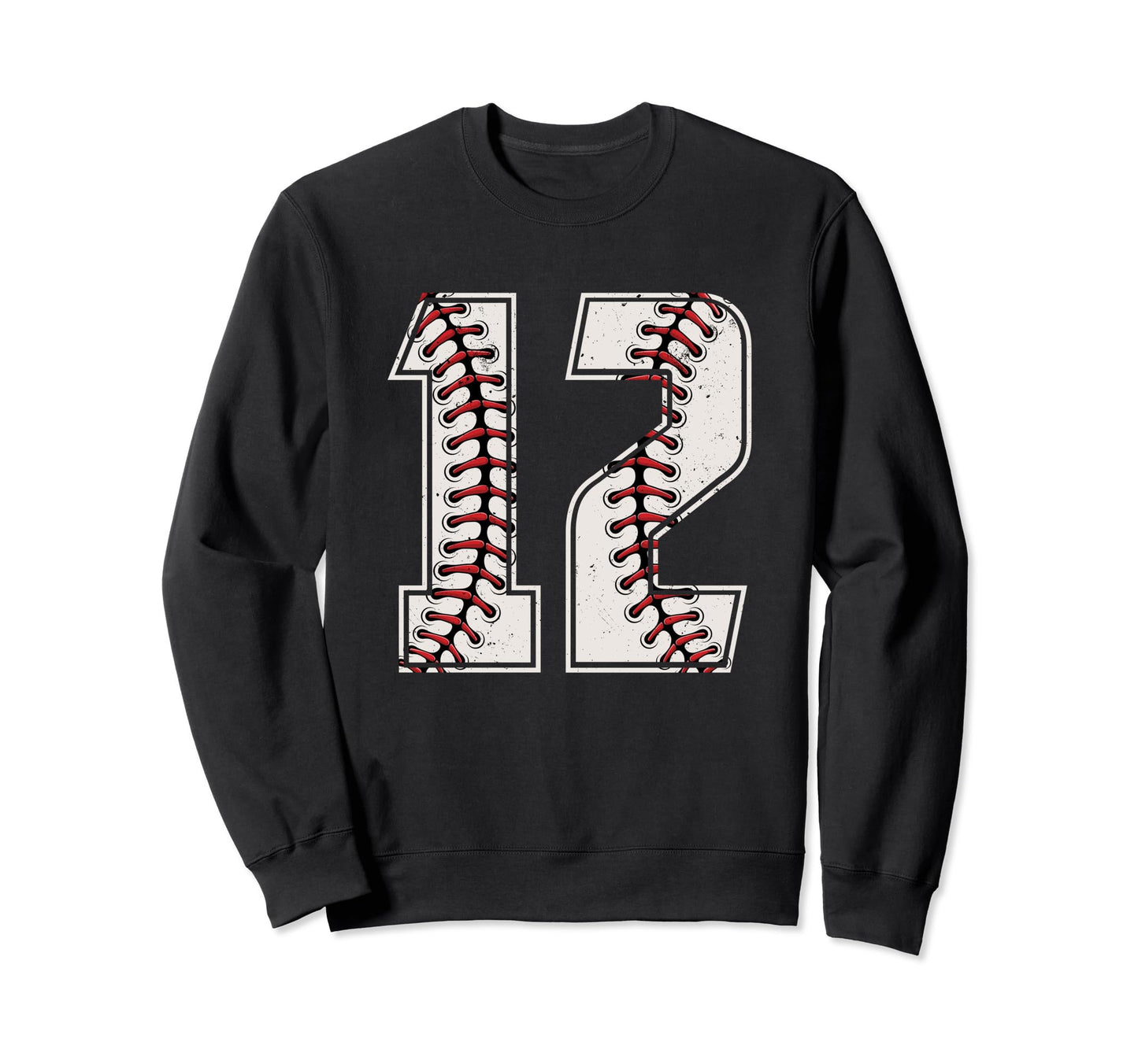 Baseball Player Number 12 Twelve Sweatshirt - Minimalist Print Unisex - T-Shirt, Sweatshirt, Hoodie