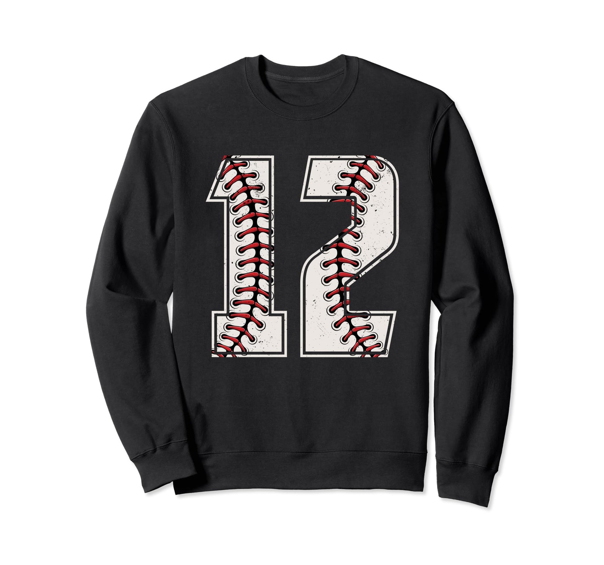 Baseball Player Number 12 Twelve Sweatshirt - Minimalist Print Unisex - T-Shirt, Sweatshirt, Hoodie