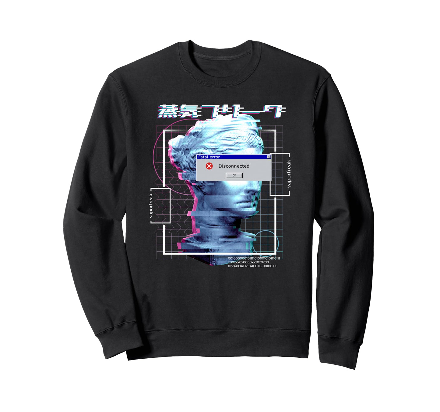 Japanese Aesthetic Fatal Error Sweatshirt - Aesthetic Graphic Unisex - T-Shirt, Sweatshirt, Hoodie