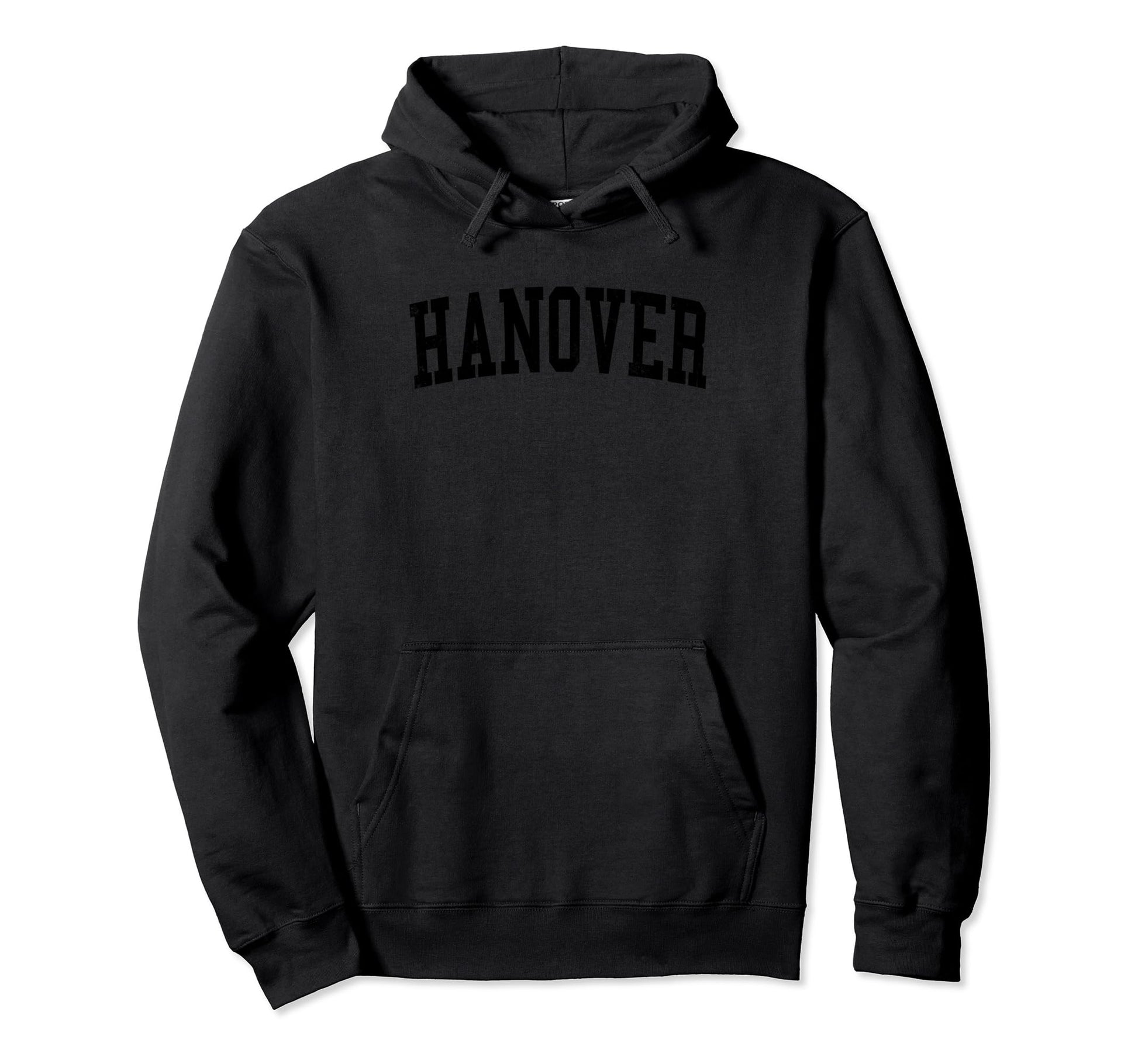 Hanover Pa Distressed Black Varsity Hoodie - Custom Art Print for Adults - T-Shirt, Sweatshirt, Hoodie