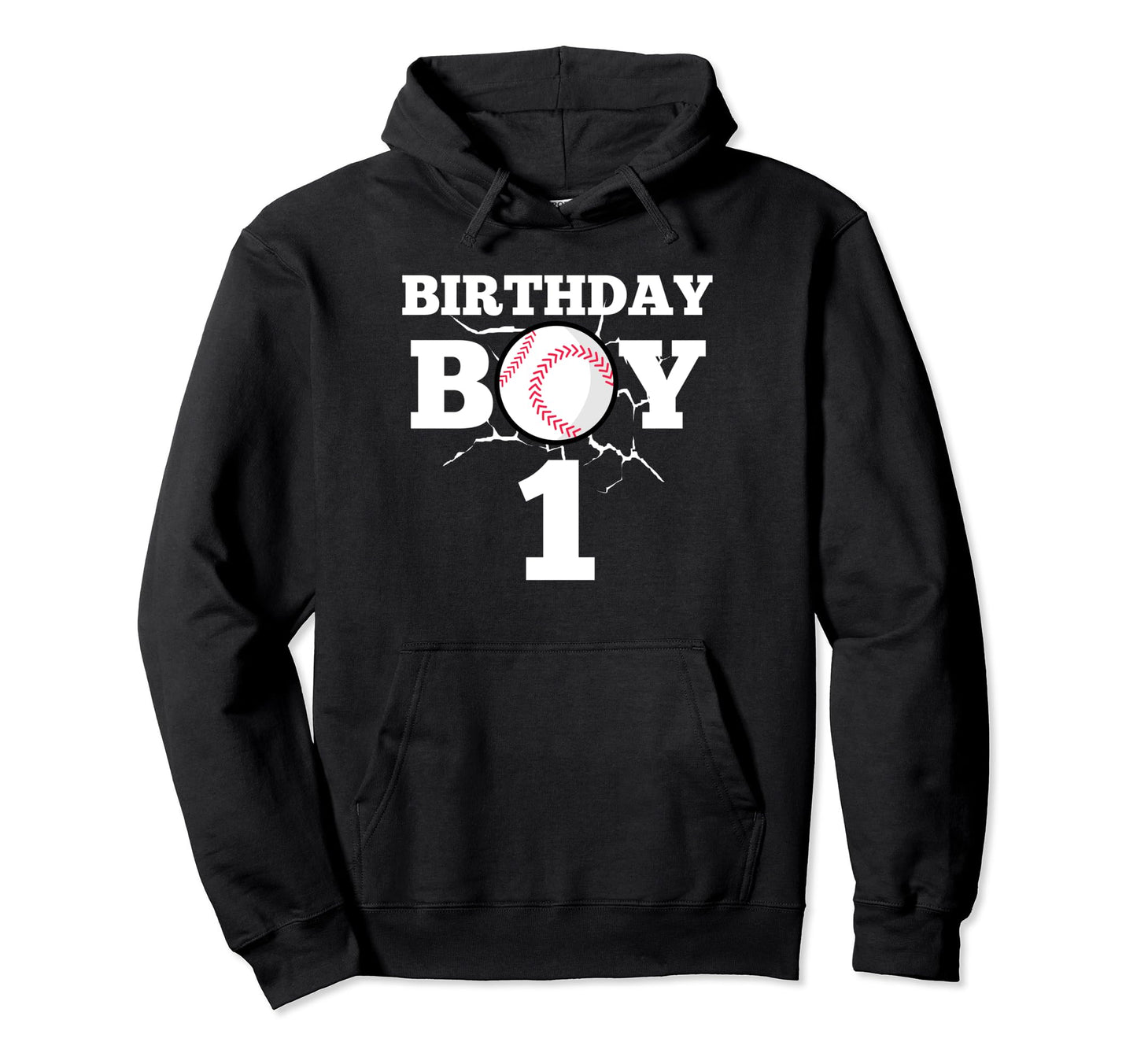 Happy 1St Birthday Baseball 1 Year Old Hoodie - Unique Graphic for Adults - T-Shirt, Sweatshirt, Hoodie