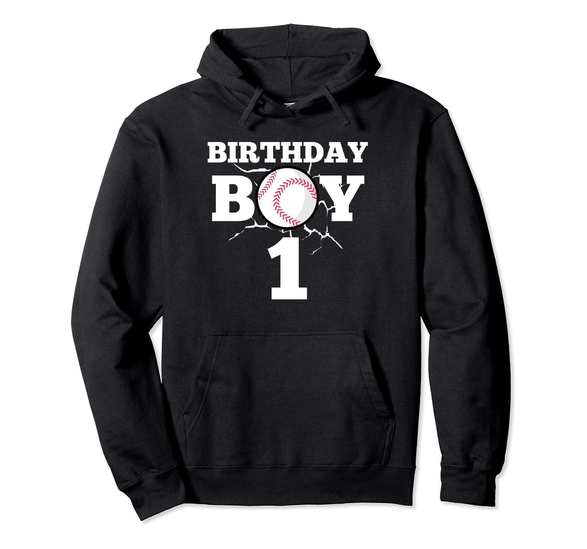 Happy 1St Birthday Baseball 1 Year Old Hoodie - Unique Graphic for Adults - T-Shirt, Sweatshirt, Hoodie