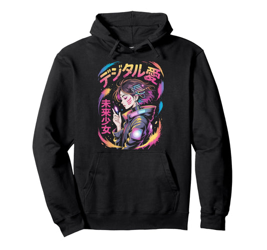Anime Manga Cyberpunk Japanese Hoodie - Unique Graphic Men Women - T-Shirt, Sweatshirt, Hoodie