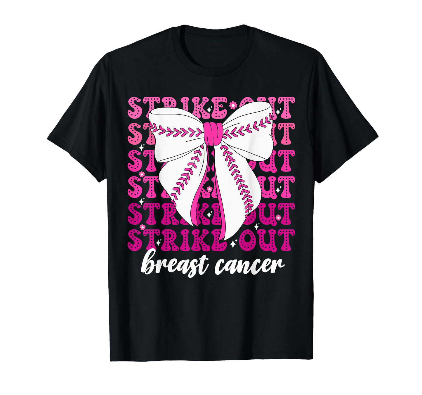 Strike Out Baseball Breast Cancer T-Shirt - Aesthetic Graphic Men Women - T-Shirt, Sweatshirt, Hoodie