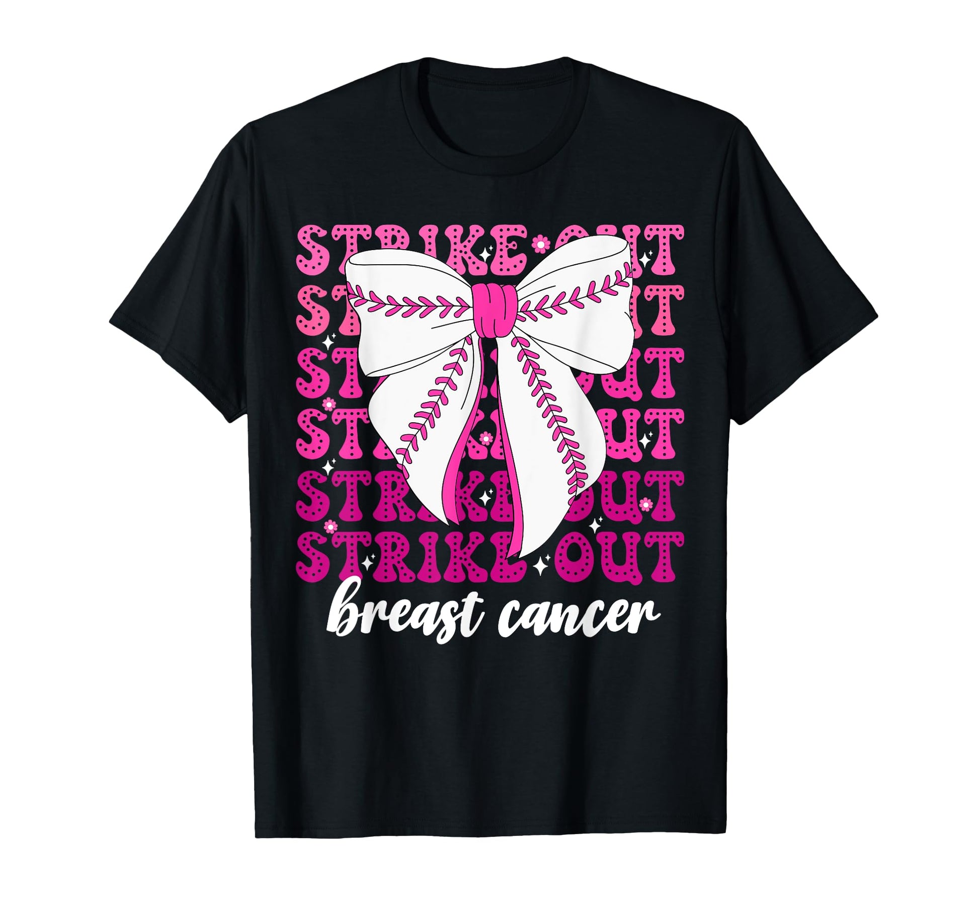 Strike Out Baseball Breast Cancer T-Shirt - Aesthetic Graphic Men Women - T-Shirt, Sweatshirt, Hoodie