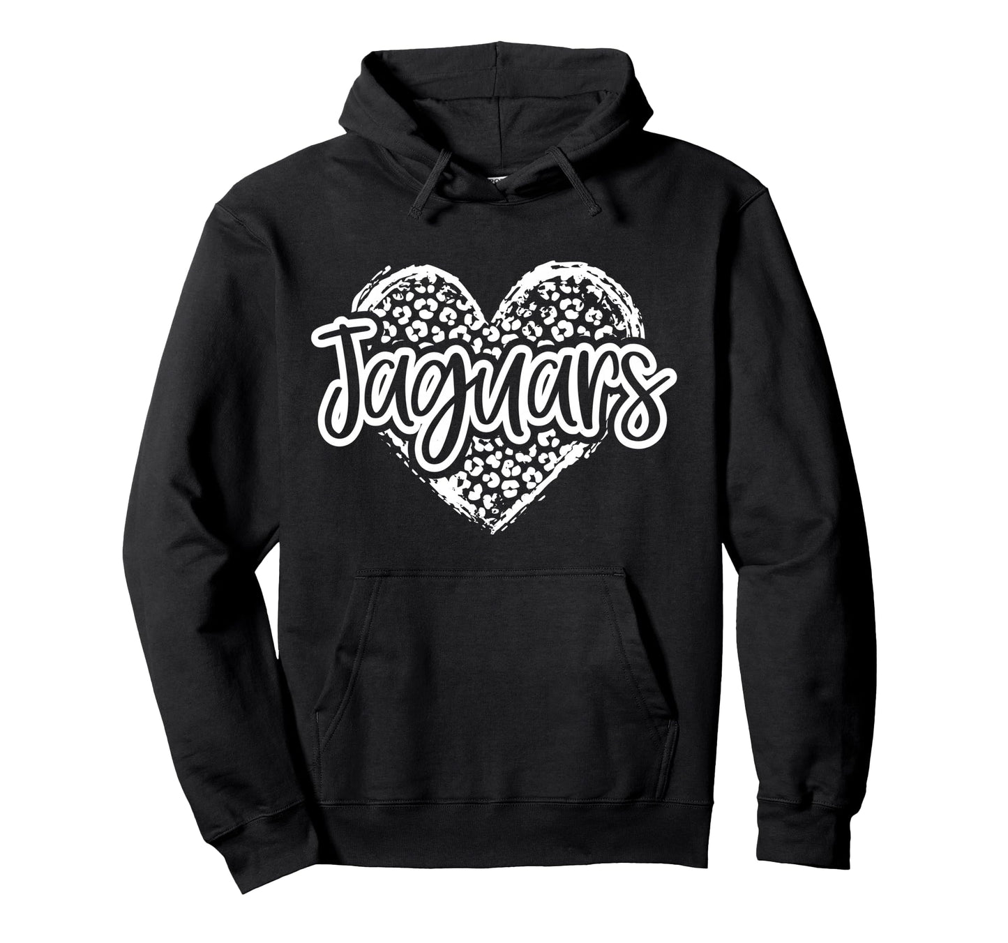 Leopard Cheetah Heart Jaguars School Hoodie - Aesthetic Graphic Men Women - T-Shirt, Sweatshirt, Hoodie