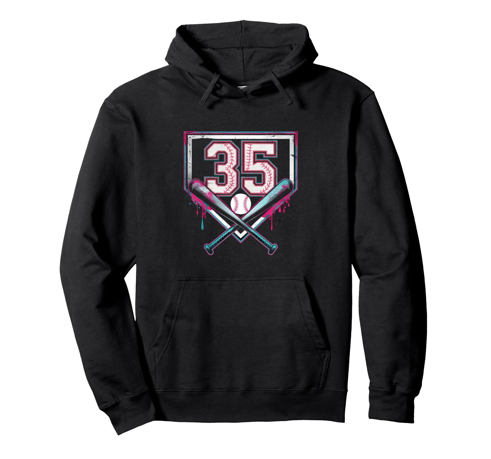 Baseball Home Ice Cream 35Th Hoodie - Aesthetic Graphic for Adults - T-Shirt, Sweatshirt, Hoodie