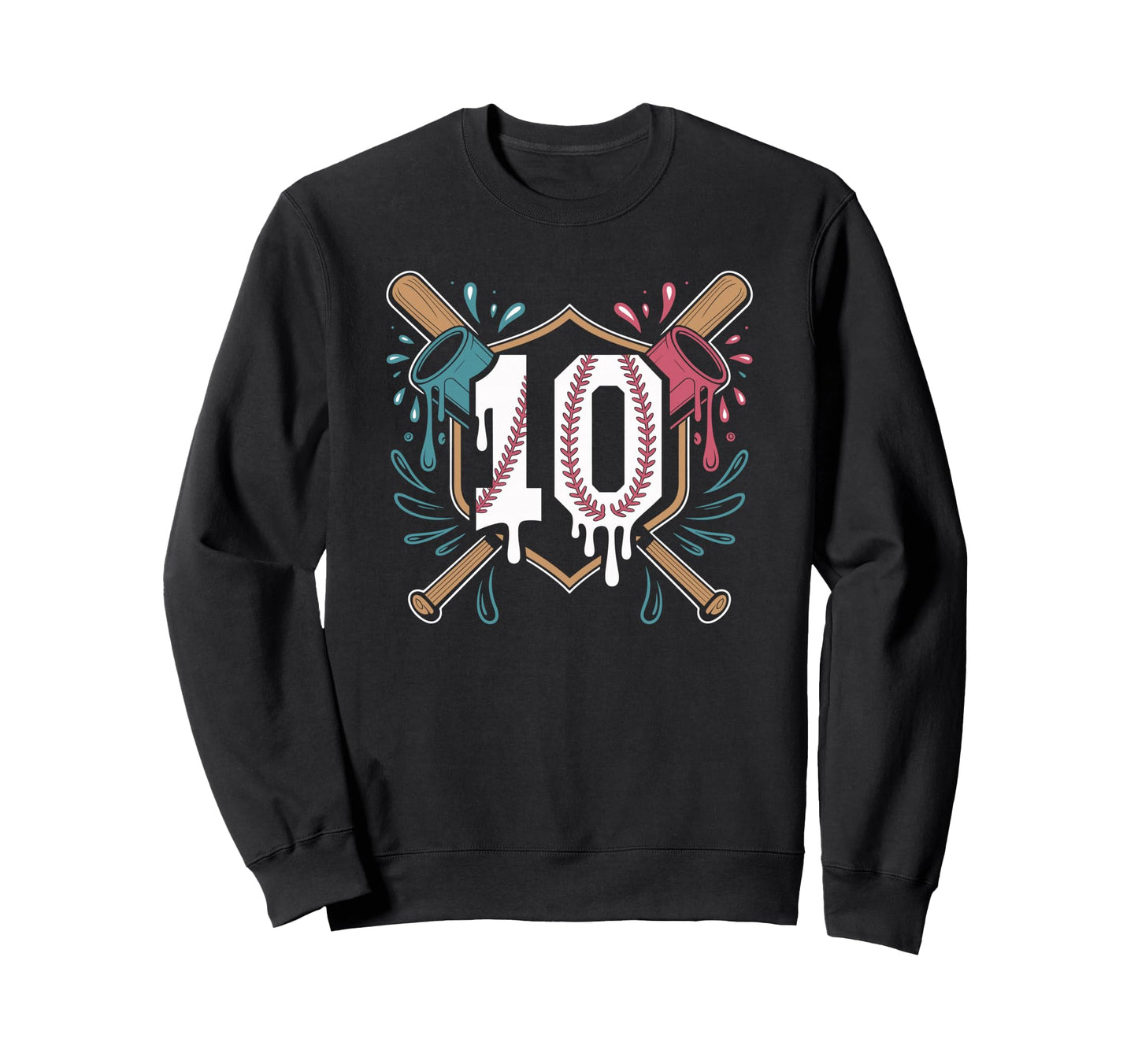 Baseball Birthday Turns 10 Ready Home Sweatshirt - Minimalist Print Unisex - T-Shirt, Sweatshirt, Hoodie