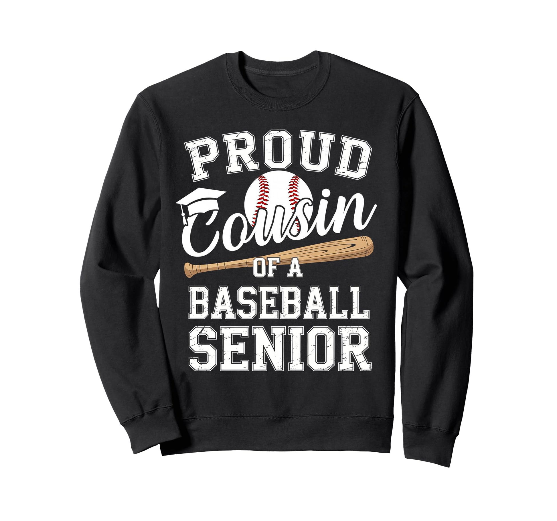 Proud Cousin 2026 Senior Baseball Sweatshirt - Custom Art Print for Adults - T-Shirt, Sweatshirt, Hoodie