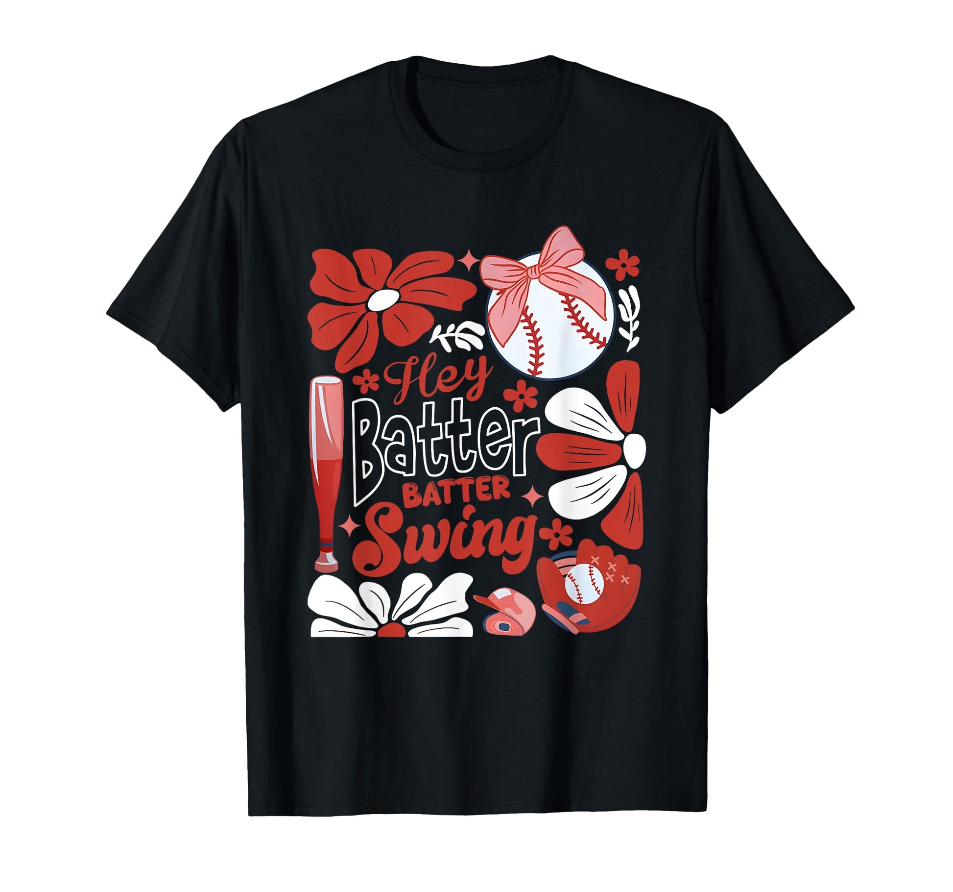Softball Batter Batter Swing Boho T-Shirt - Minimalist Print for Adults - T-Shirt, Sweatshirt, Hoodie