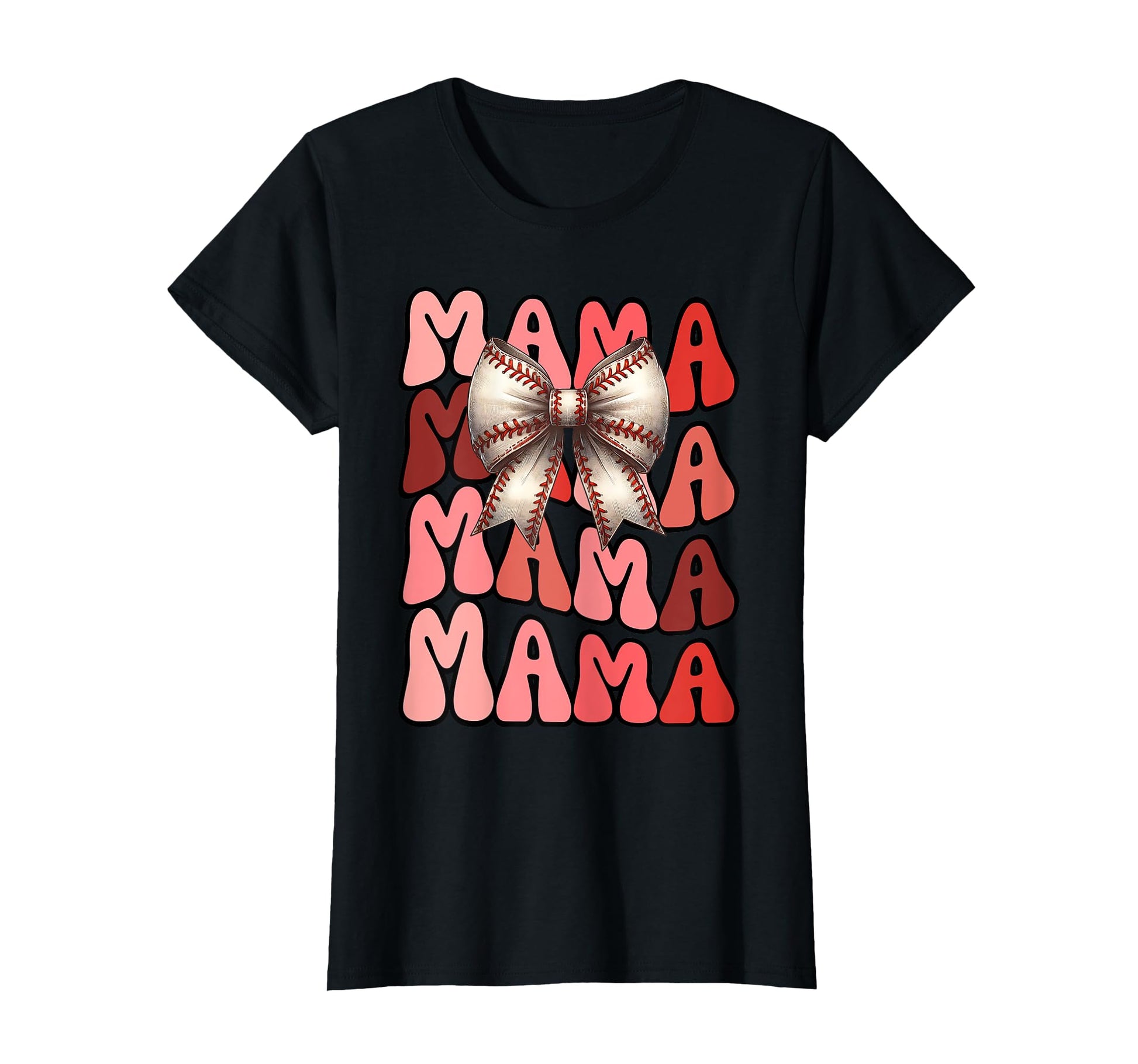 Groovy Mama Baseball Coquette Stitch T-Shirt - Custom Art Print for Adults - T-Shirt, Sweatshirt, Hoodie