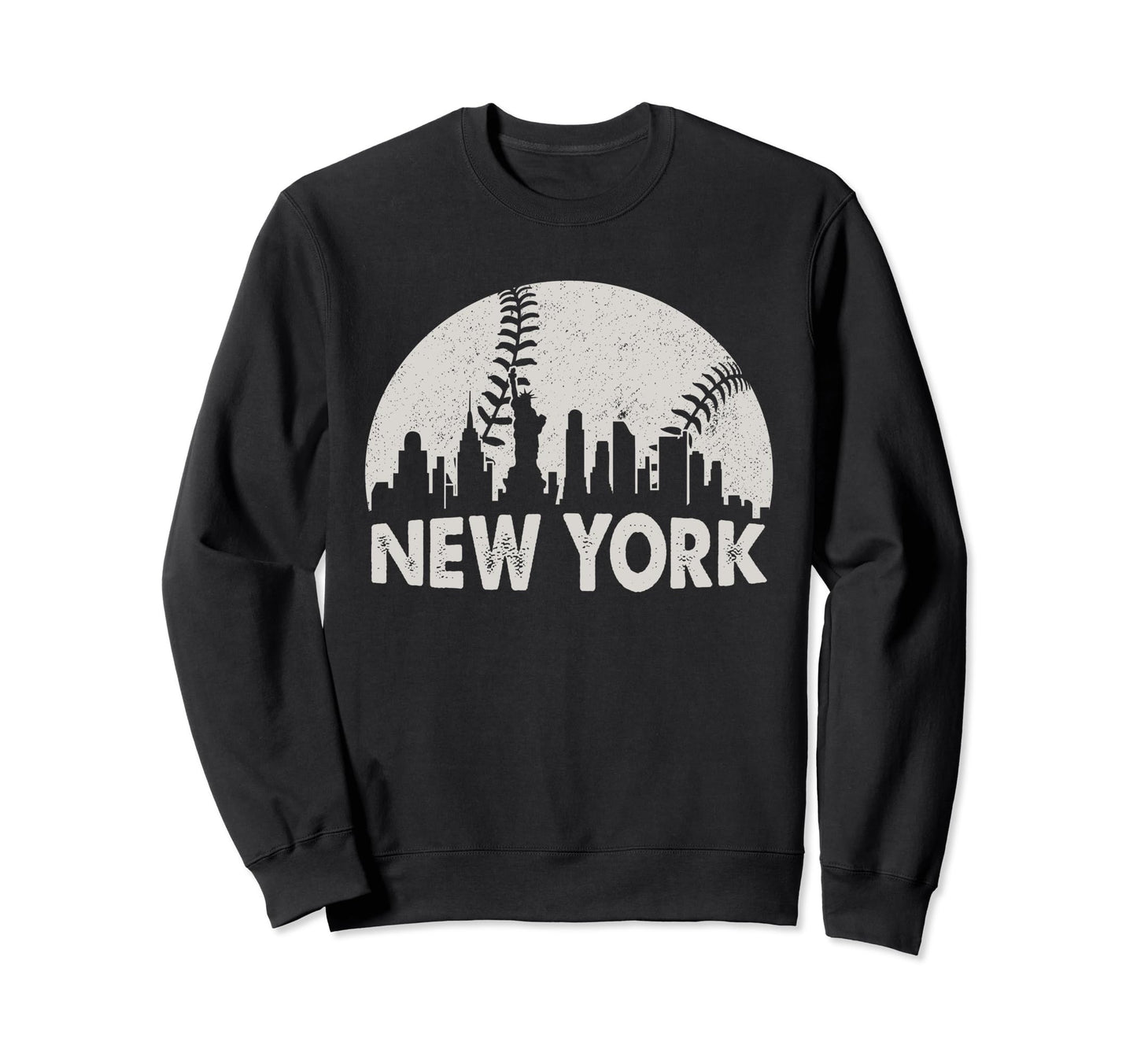 New York Skyline City Baseball Sweatshirt - Novelty Apparel Men Women - T-Shirt, Sweatshirt, Hoodie