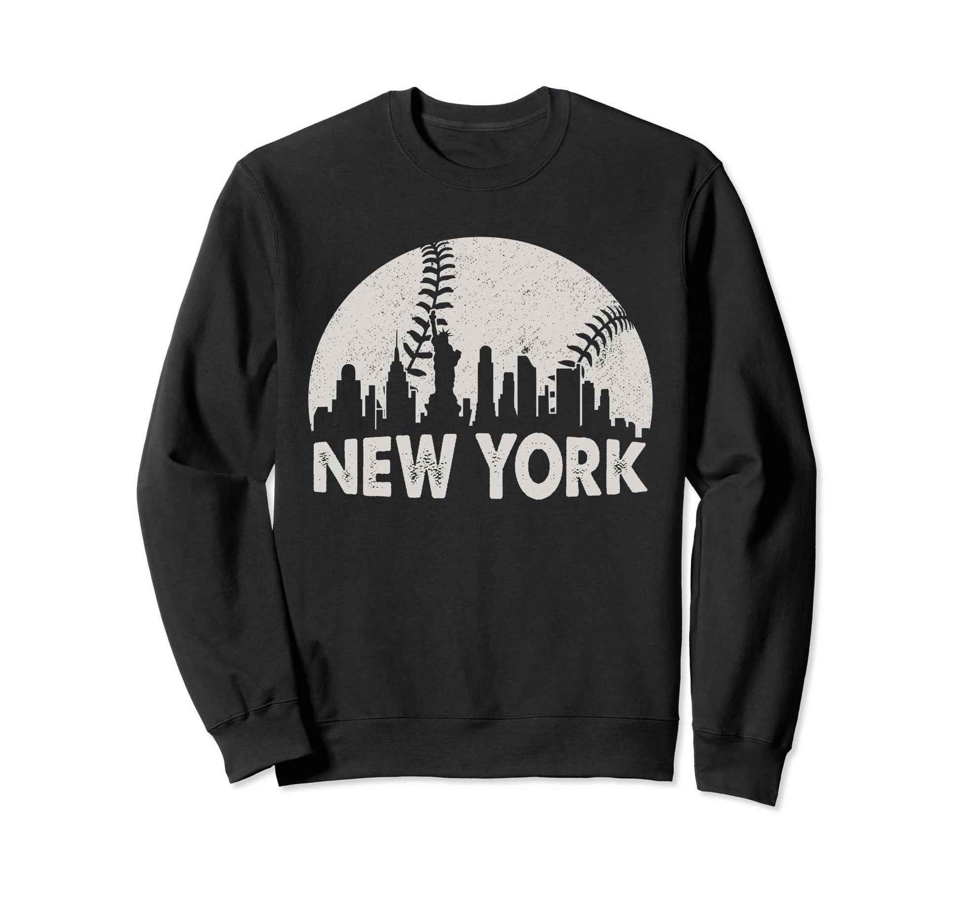 New York Skyline City Baseball Sweatshirt - Novelty Apparel Men Women - T-Shirt, Sweatshirt, Hoodie
