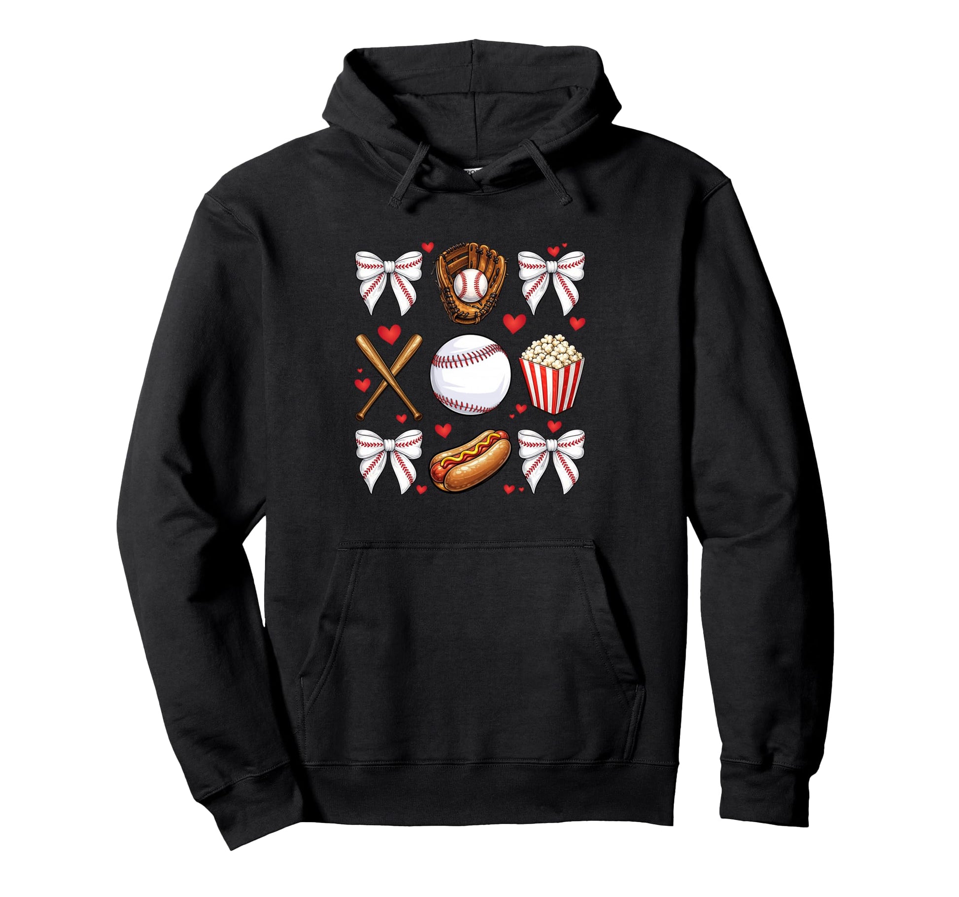 Baseball Mom Coquette Mothers Day Hoodie - Aesthetic Graphic Men Women - T-Shirt, Sweatshirt, Hoodie