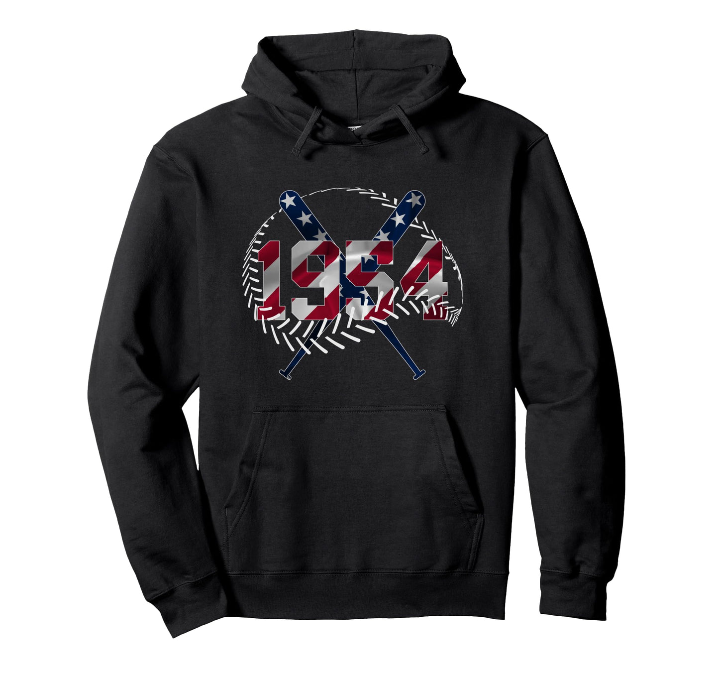 72Nd Birthday Baseball 1954 Hoodie - Graphic Print Unisex - T-Shirt, Sweatshirt, Hoodie