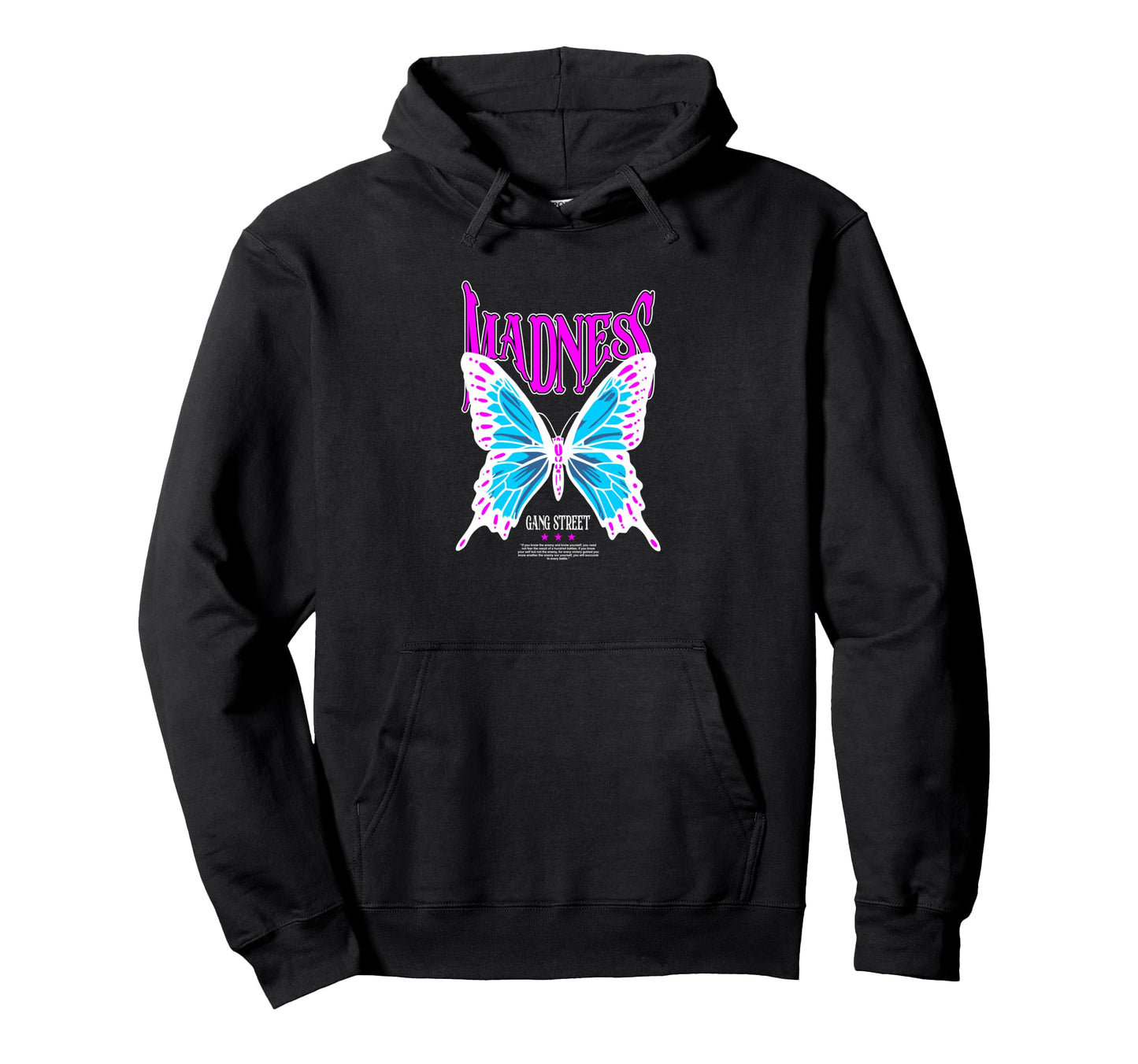 Butterfly Madness Y2K Grunge Aesthetic Hoodie - Custom Art Print Unisex - T-Shirt, Sweatshirt, Hoodie