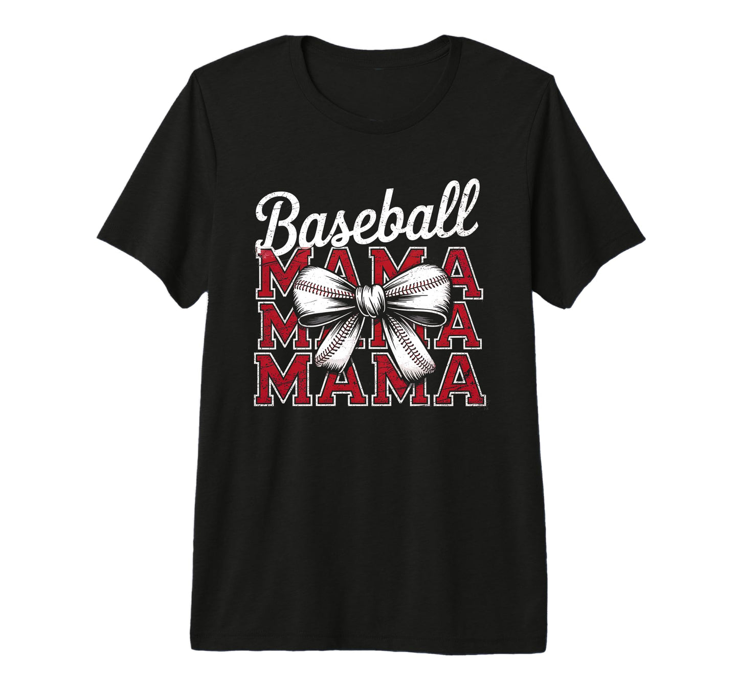 Baseball Mama Coquette Bow Game Day T-Shirt - Unique Graphic for Adults - T-Shirt, Sweatshirt, Hoodie