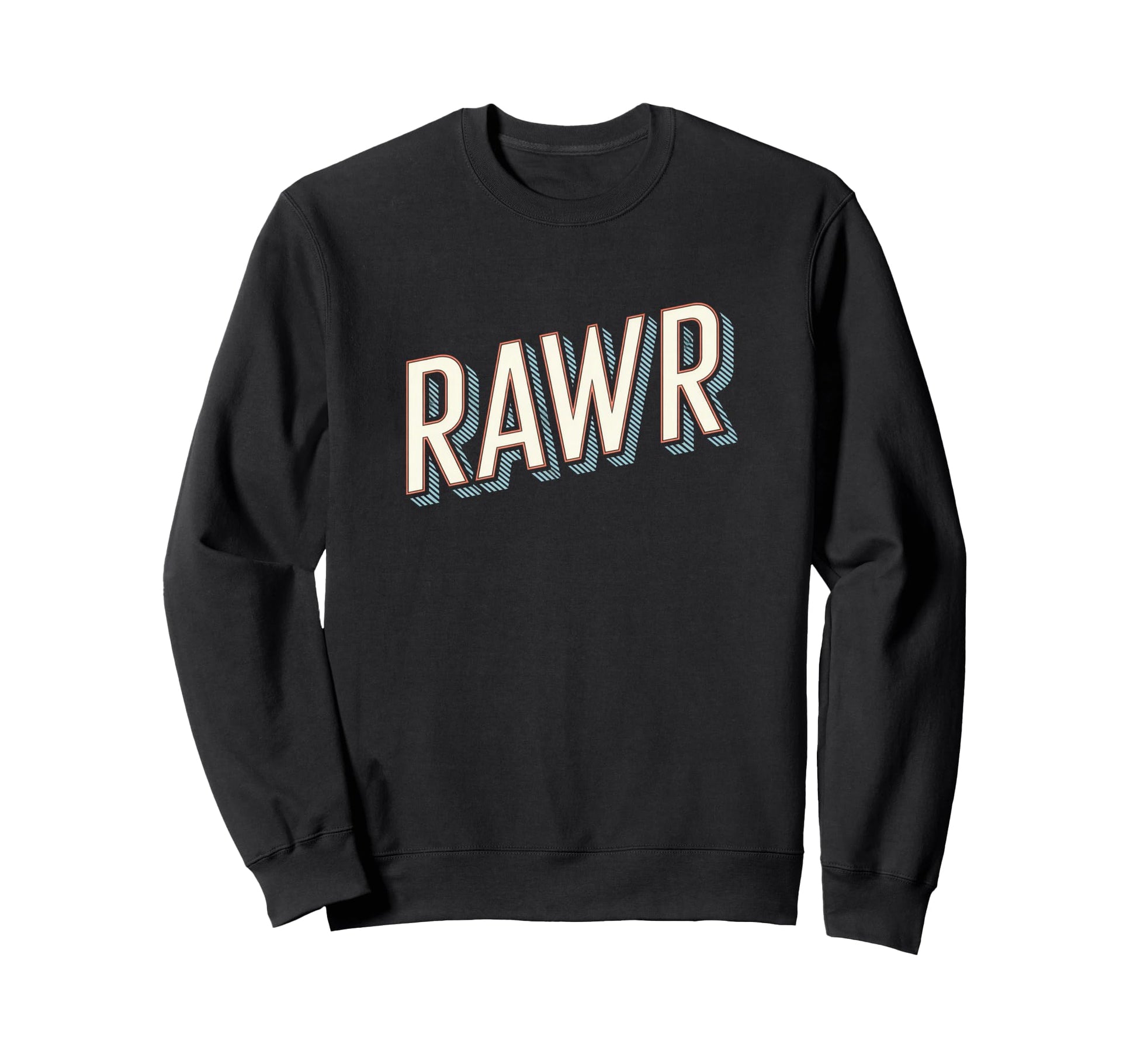 Dinosaur Fun Rawr Typography Sweatshirt - Custom Art Print Unisex - T-Shirt, Sweatshirt, Hoodie