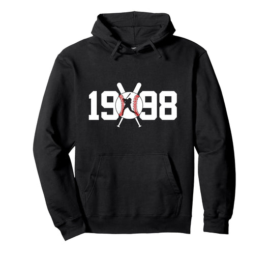 1998 Baseball 28Th Birthday Hoodie - Streetwear Style Men Women - T-Shirt, Sweatshirt, Hoodie