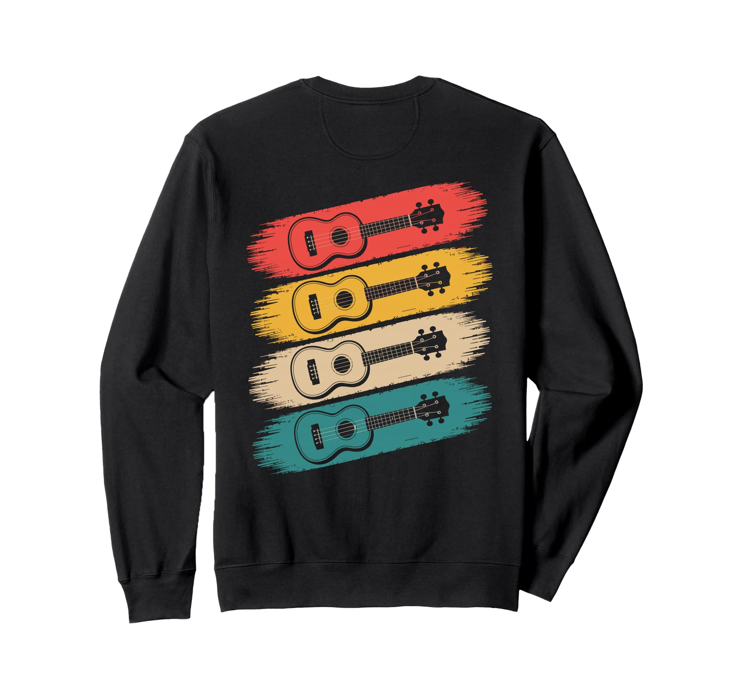 Colorful Guitar Guitar Old School Sweatshirt - Fun Novelty Design Men Women - T-Shirt, Sweatshirt, Hoodie